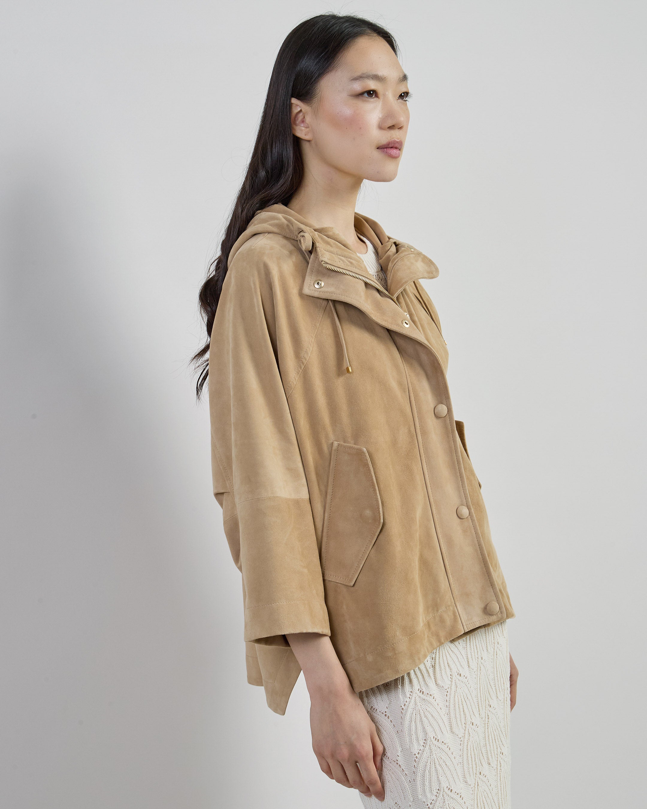 Women's Ultra-Light Suede Leather Bomber Jacket