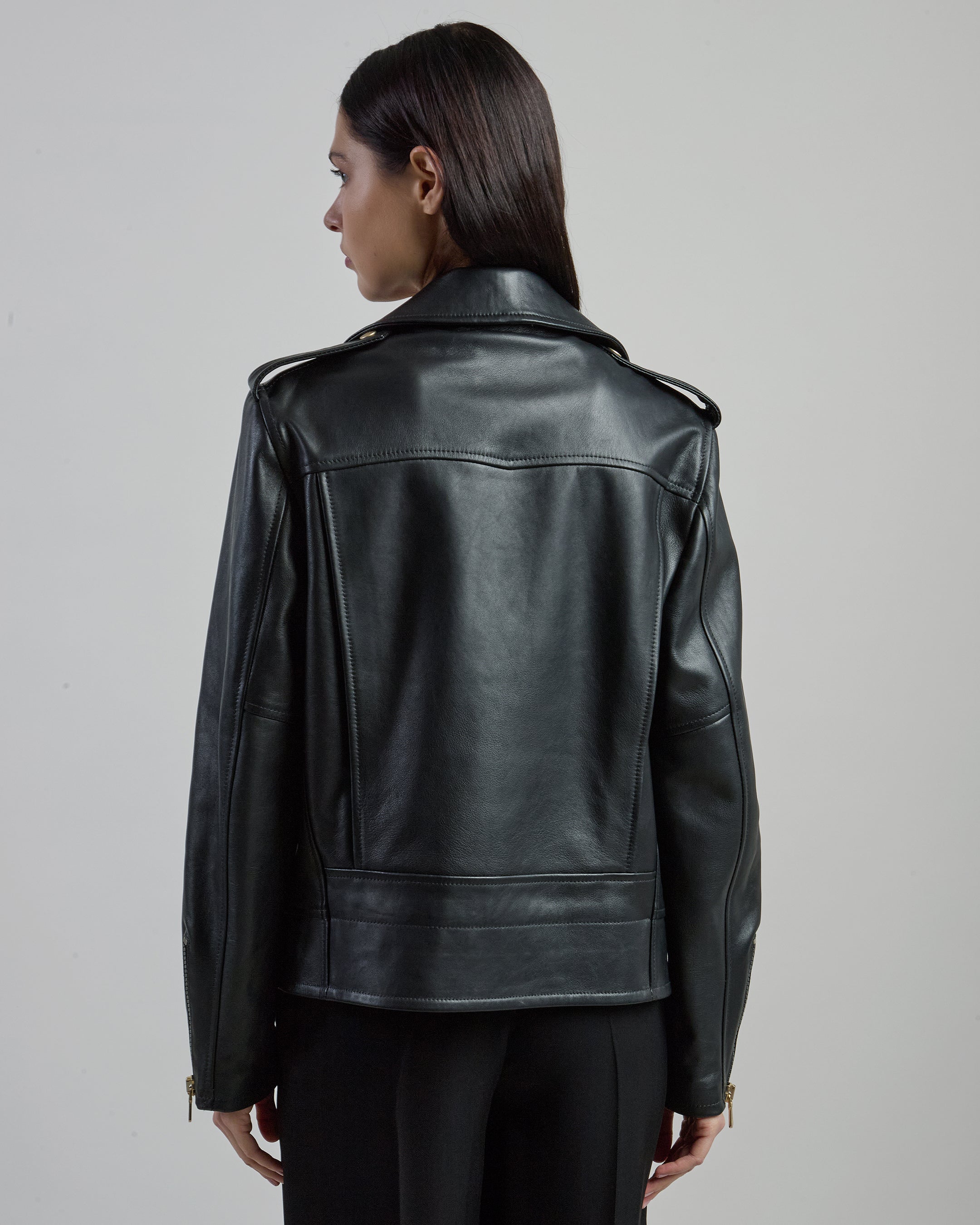 Women's Nappa Leather Biker Jacket - Chiodo Style alternative