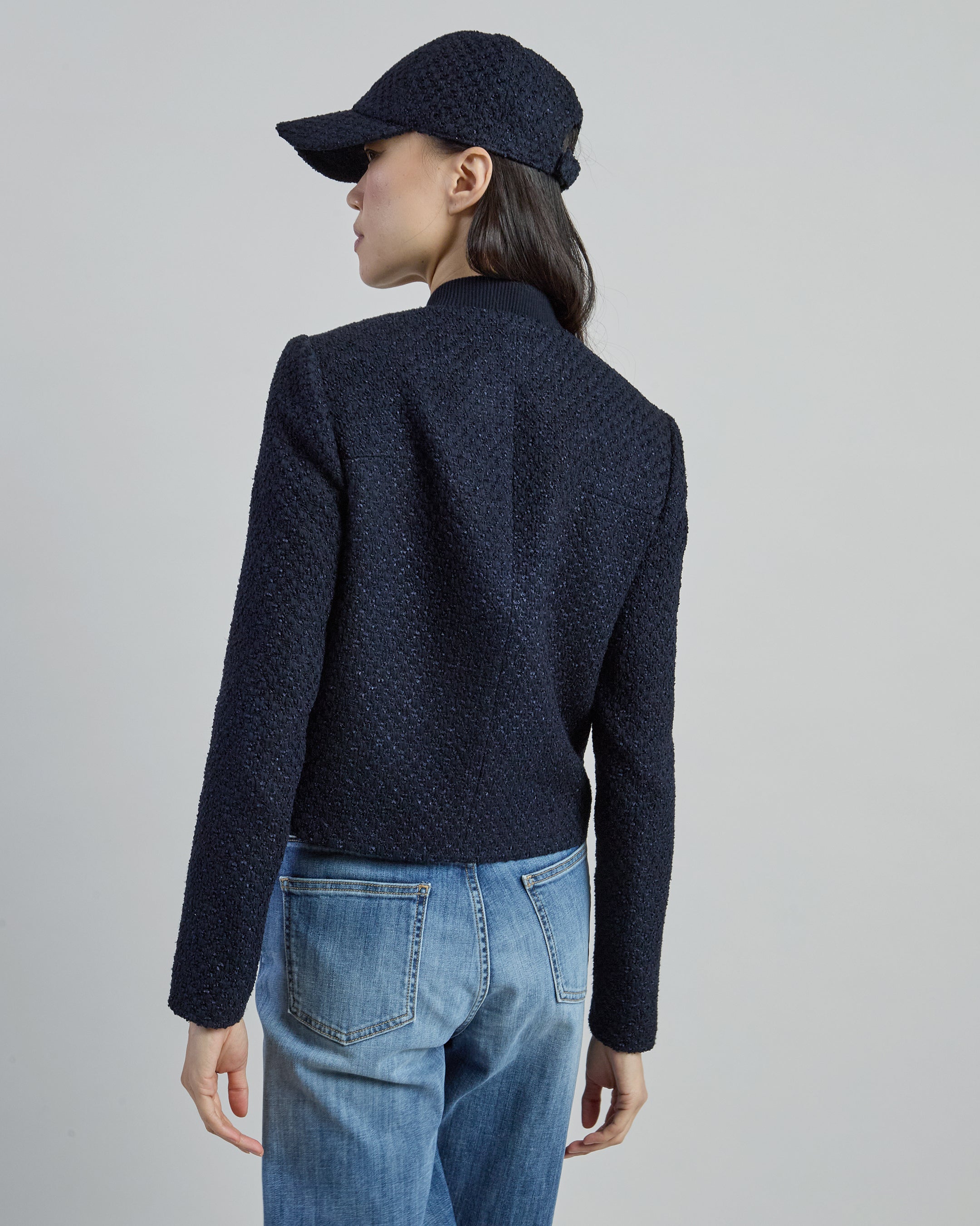 Single-Breasted Linen Cotton Silk Bouclé Jacket - 2