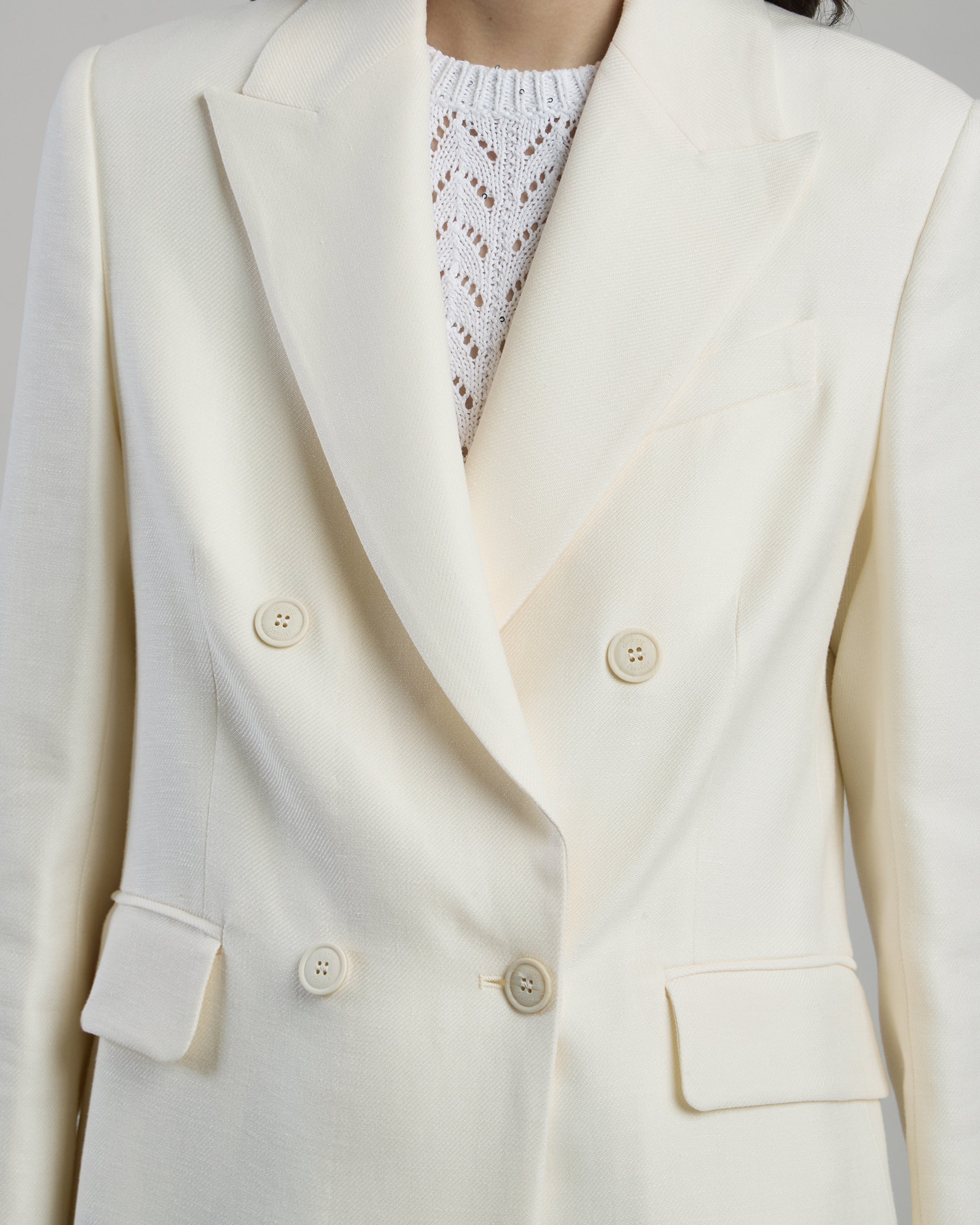 Women's Linen Wool Silk Duster Coat Ermenegildo Zegna