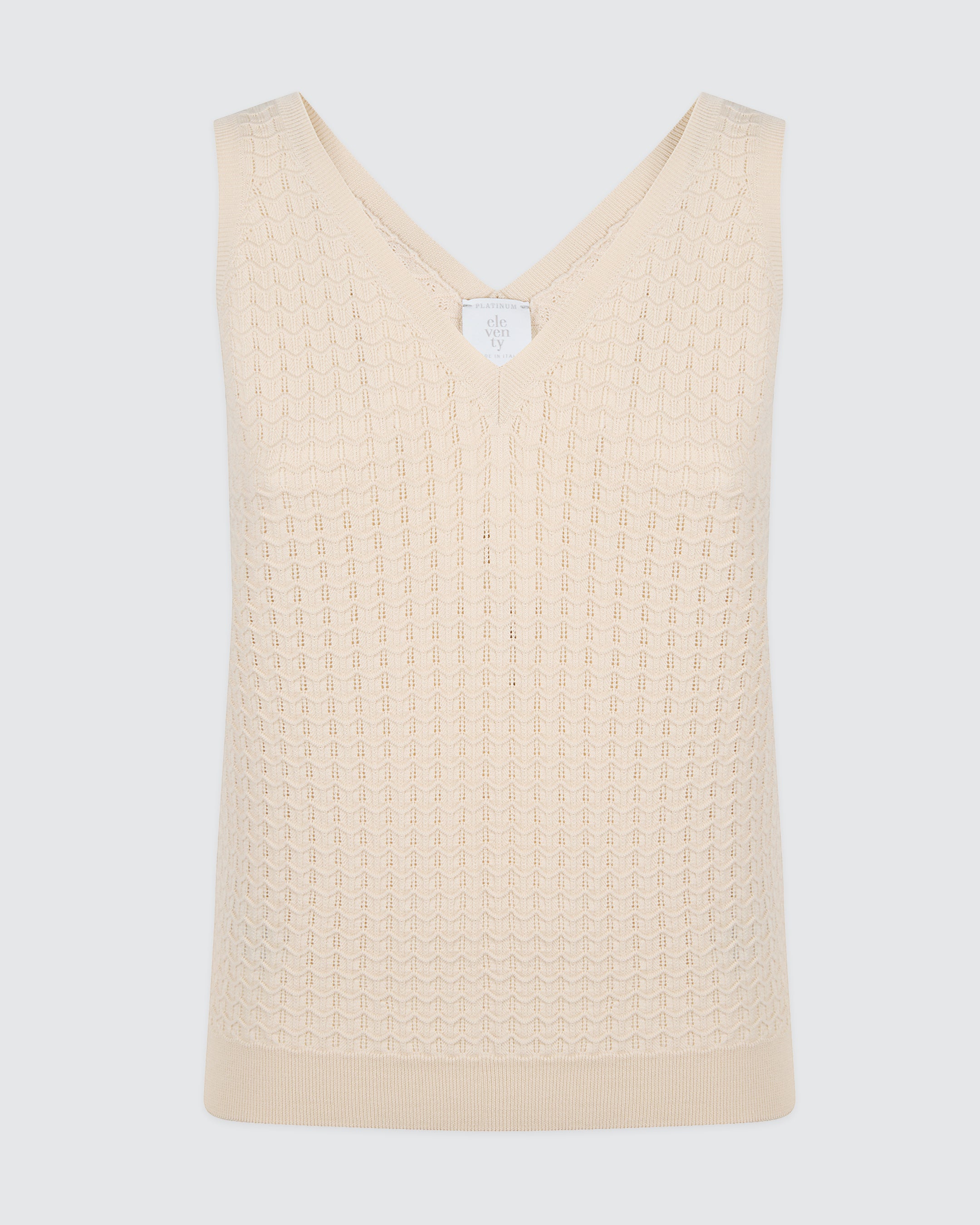 Women's 14 Micron Merino Wool Knit Top with Micro-Stitch - 4