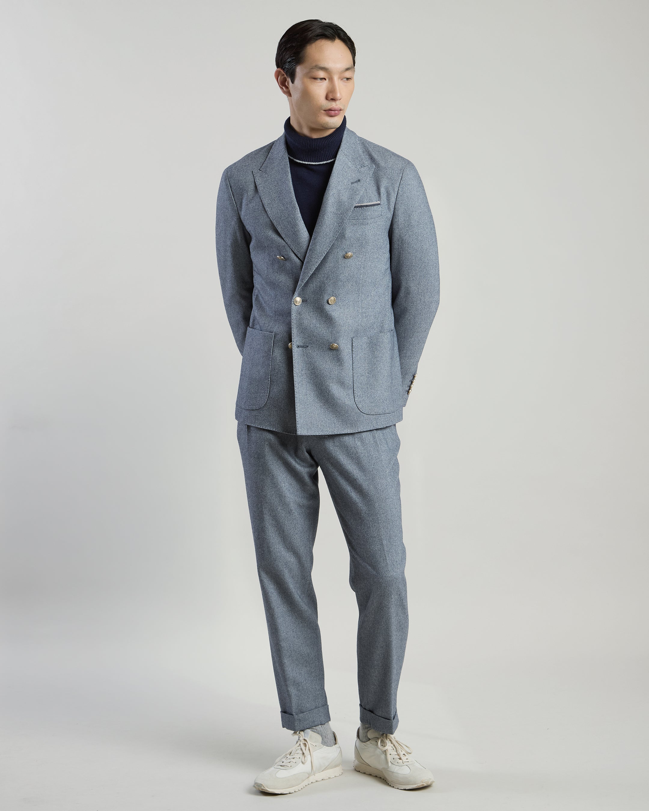 ABITO DOPPIOPETTO LANA SETA CASHMERE - 1