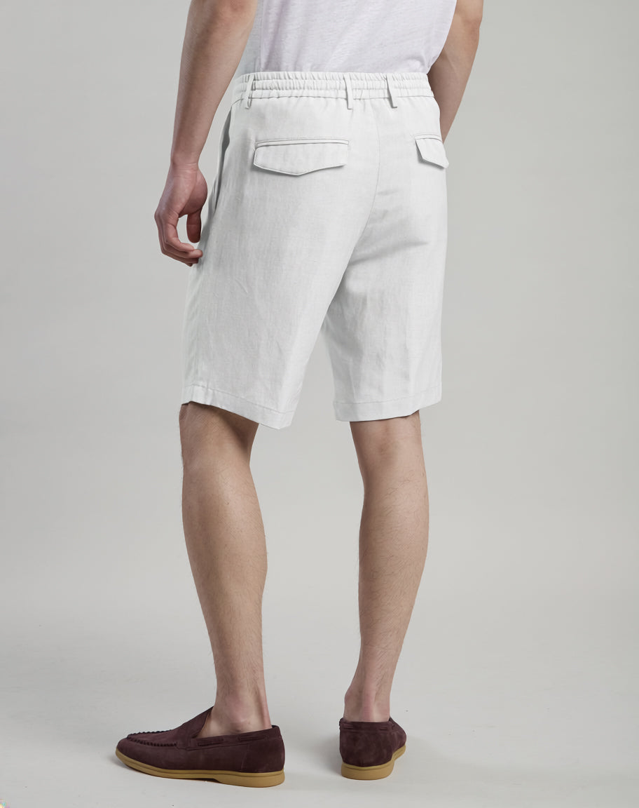 LYOCELL AND LINEN BERMUDA SHORTS