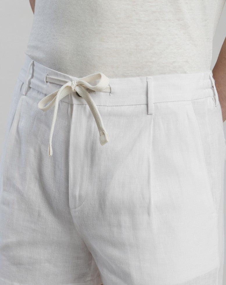 LYOCELL AND LINEN BERMUDA SHORTS - 7