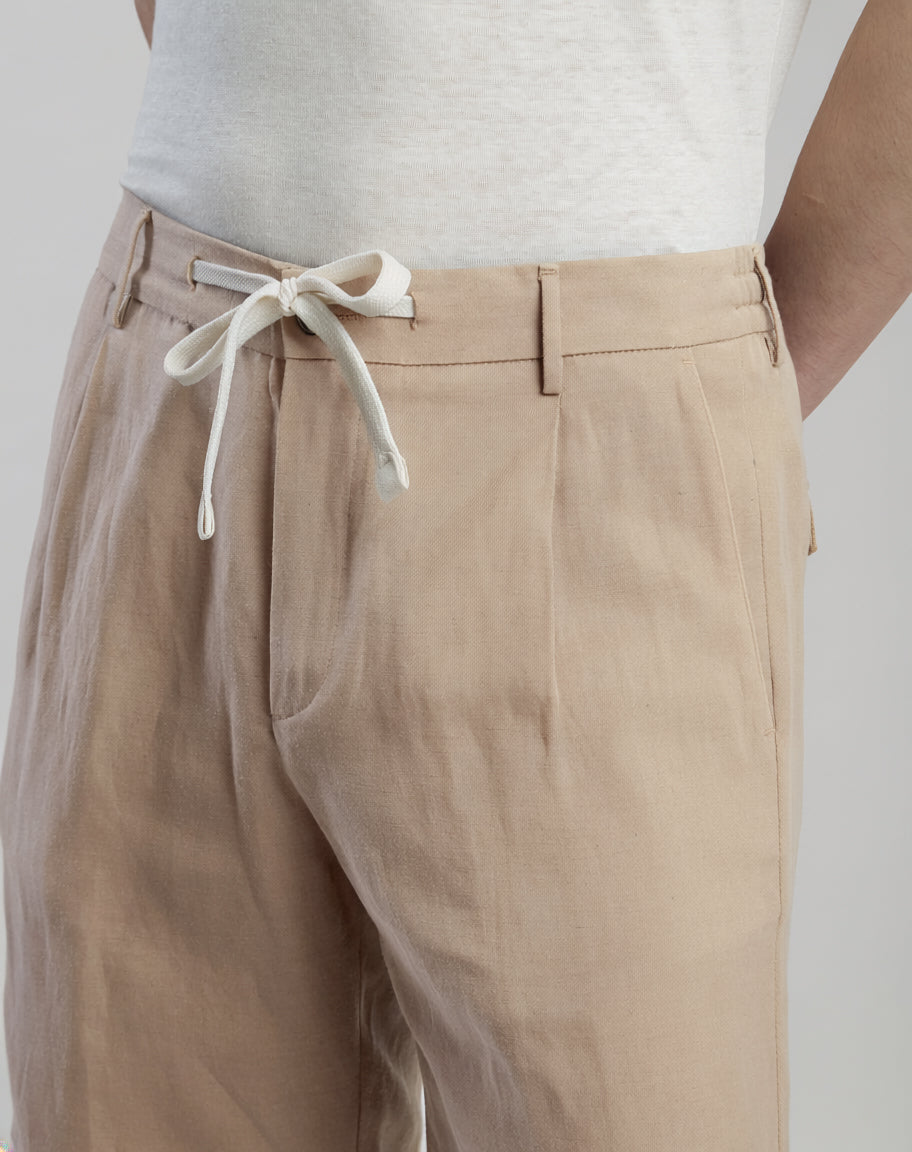 LYOCELL AND LINEN BERMUDA SHORTS - 3