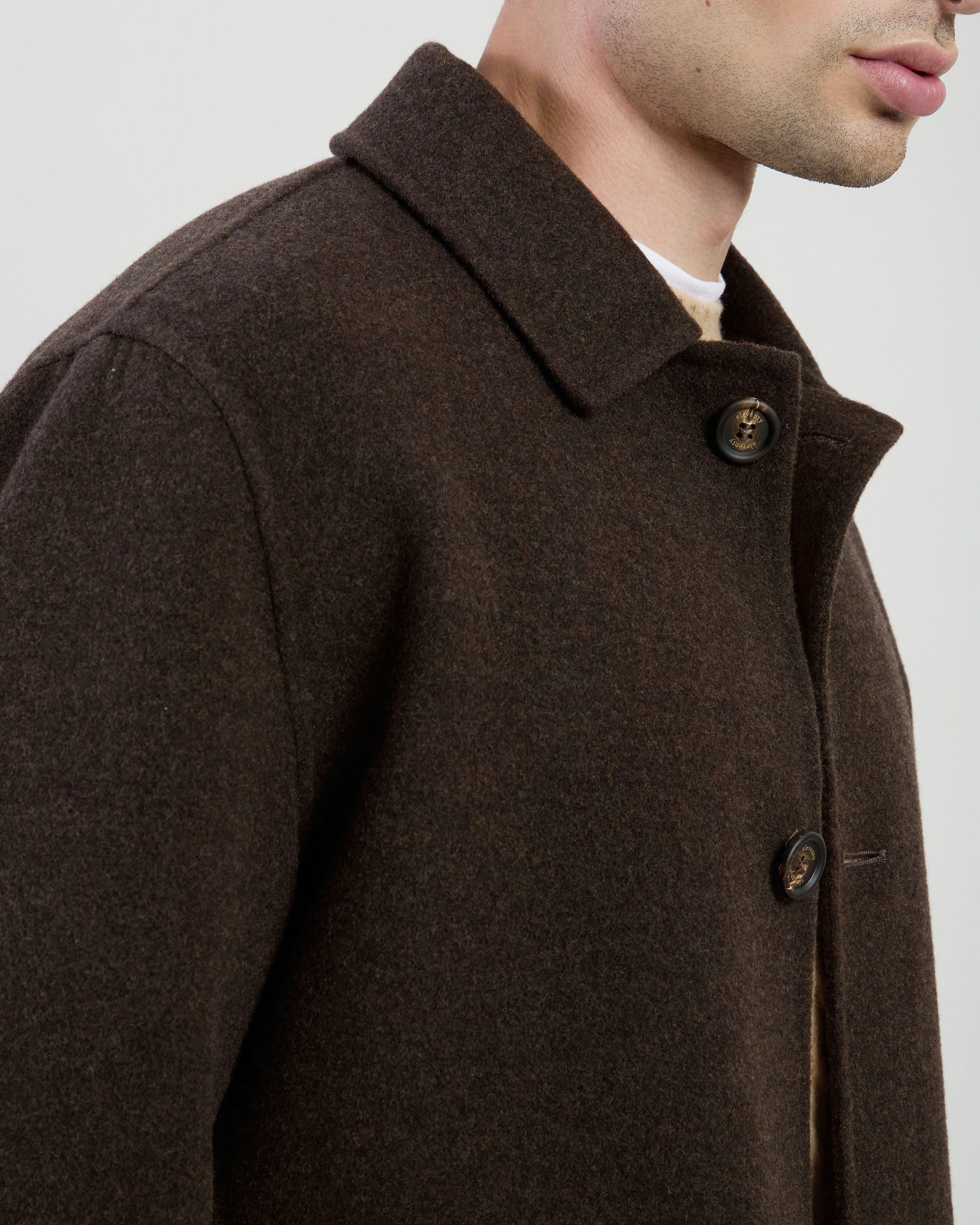 CAPPOTTO MONOPETTO REVERSIBILE LANA