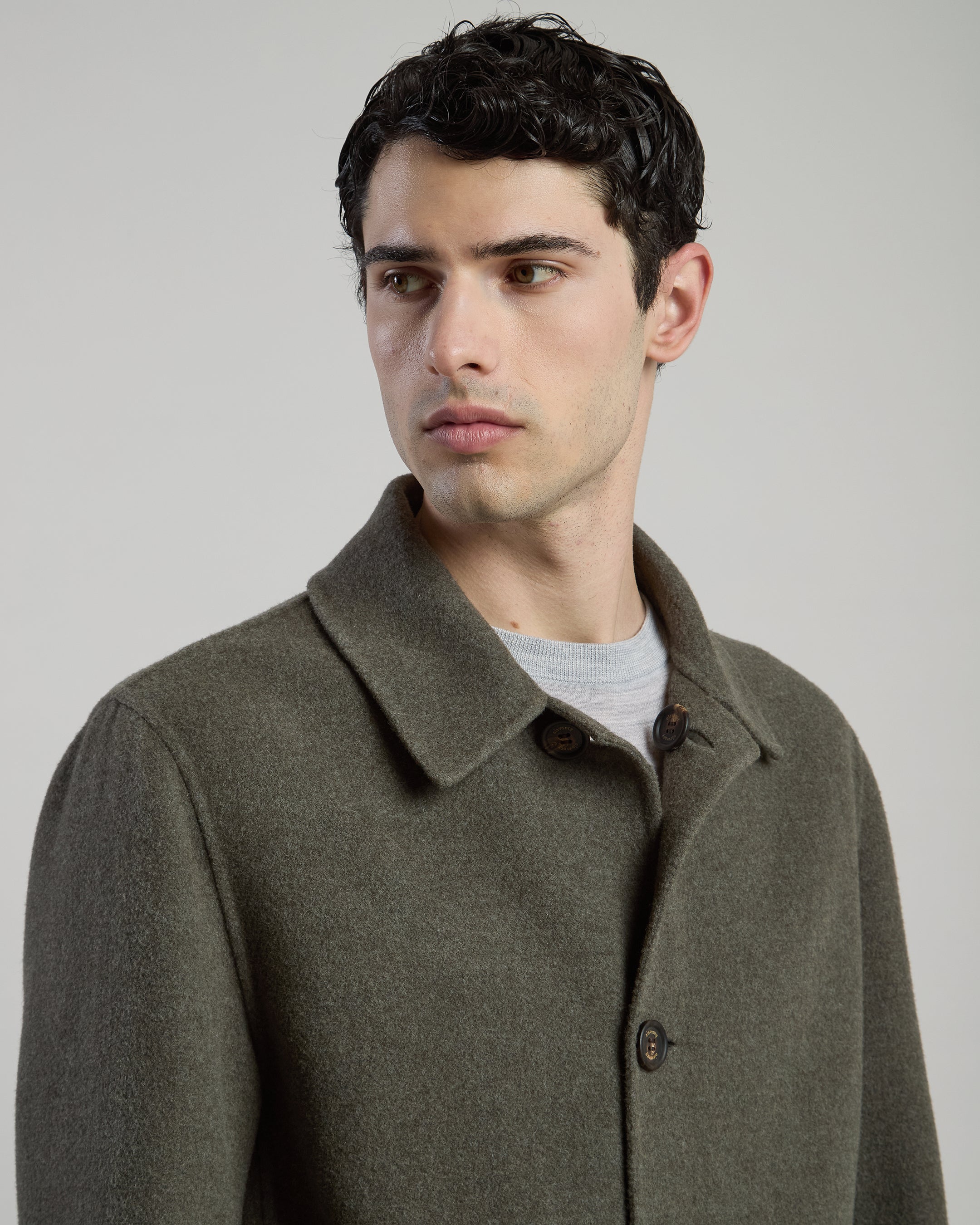 CAPPOTTO MONOPETTO REVERSIBILE LANA