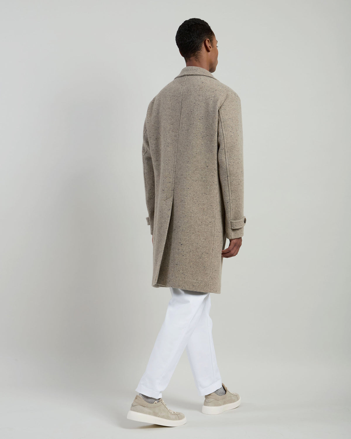 CAPPOTTO MONOPETTO LANA CASHMERE TWEED