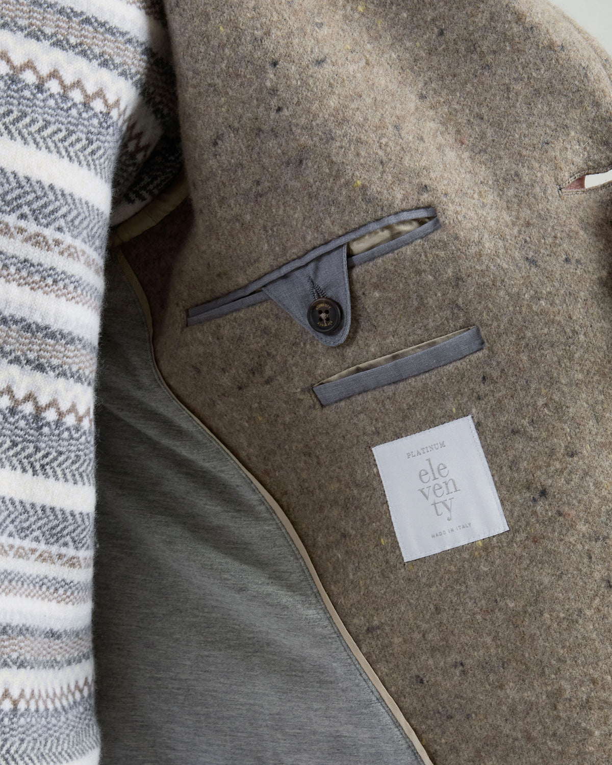 CAPPOTTO MONOPETTO LANA CASHMERE TWEED