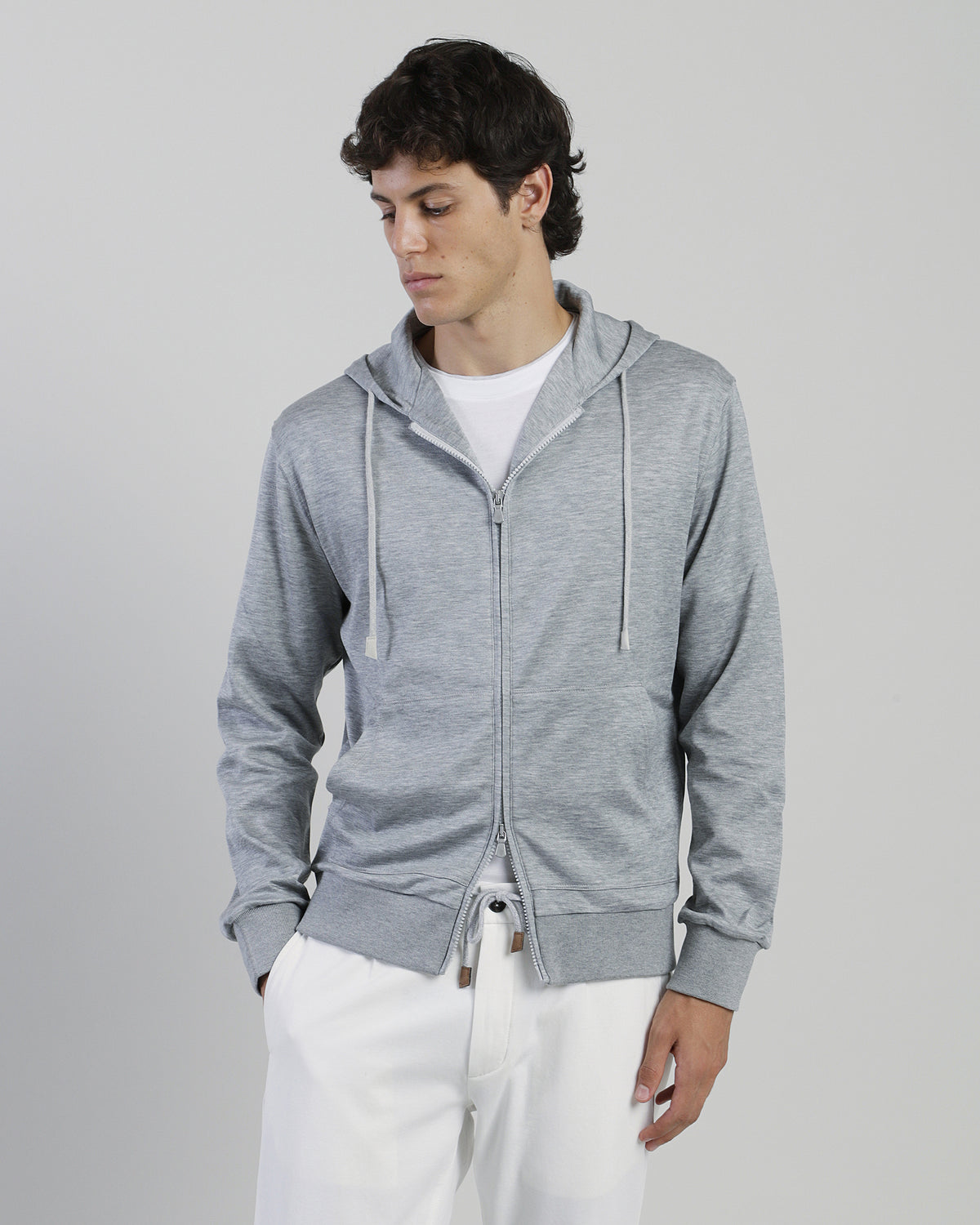 FELPA FULL ZIP SETA COTONE - 1