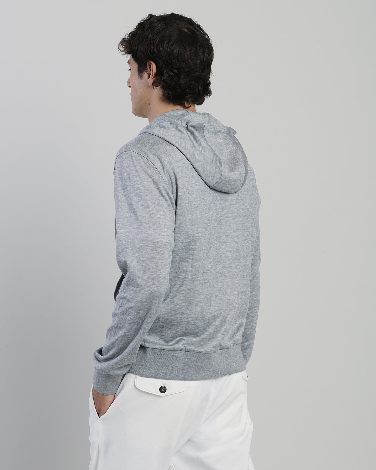 FELPA FULL ZIP SETA COTONE