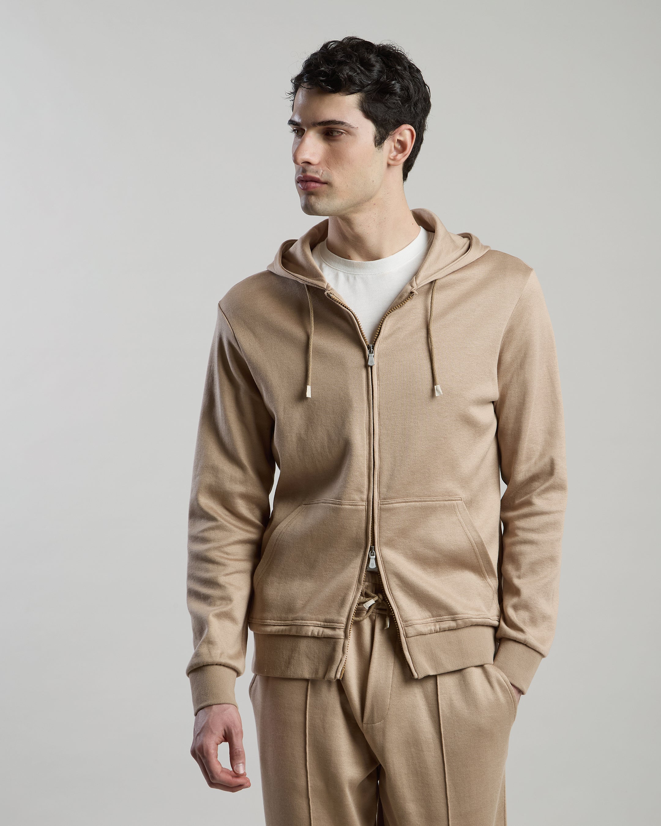 GIZA COTTON FULL-ZIP SWEATSHIRT