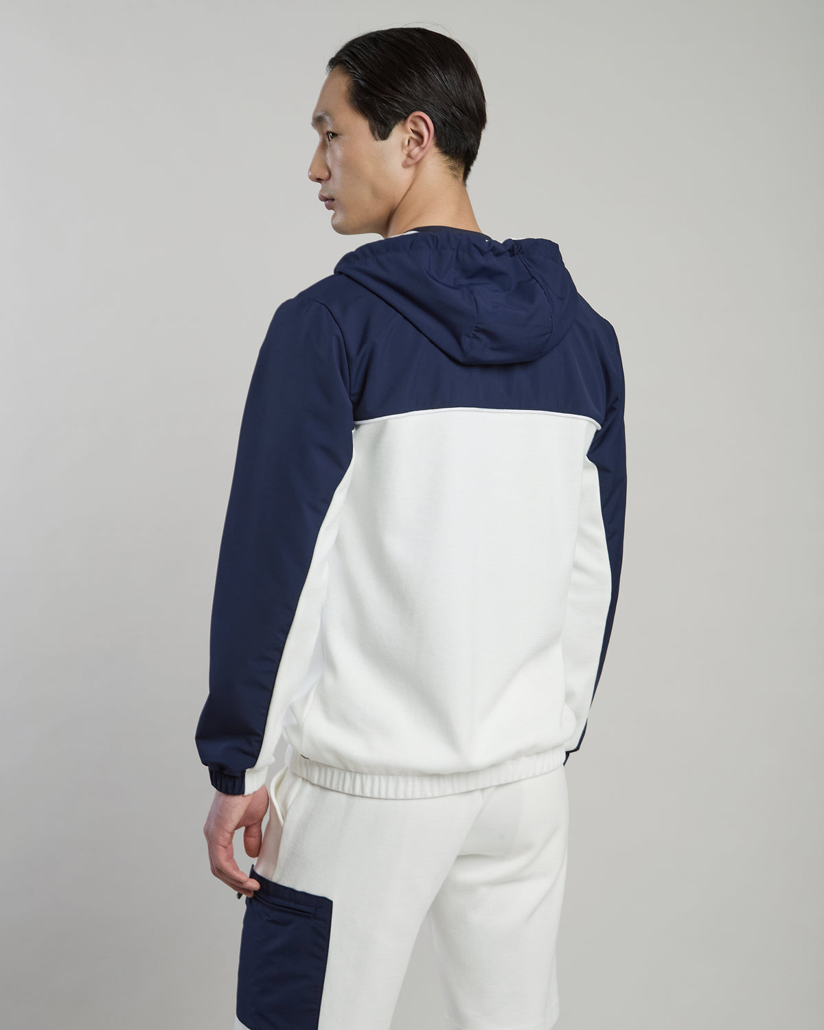 FELPA FULL ZIP BIMATERICA/ GIZA COTTON E NYLON