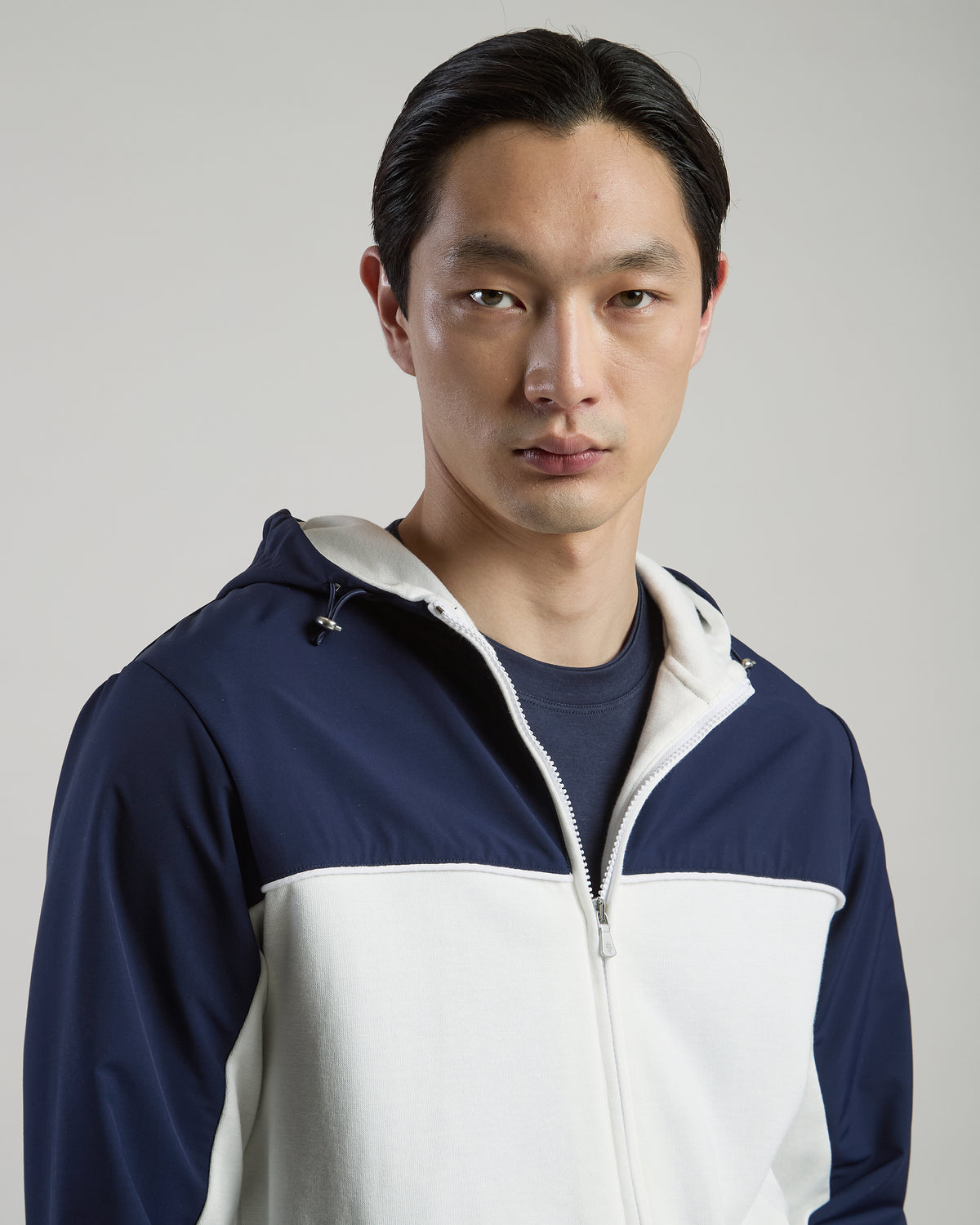 FELPA FULL ZIP BIMATERICA/ GIZA COTTON E NYLON - 3
