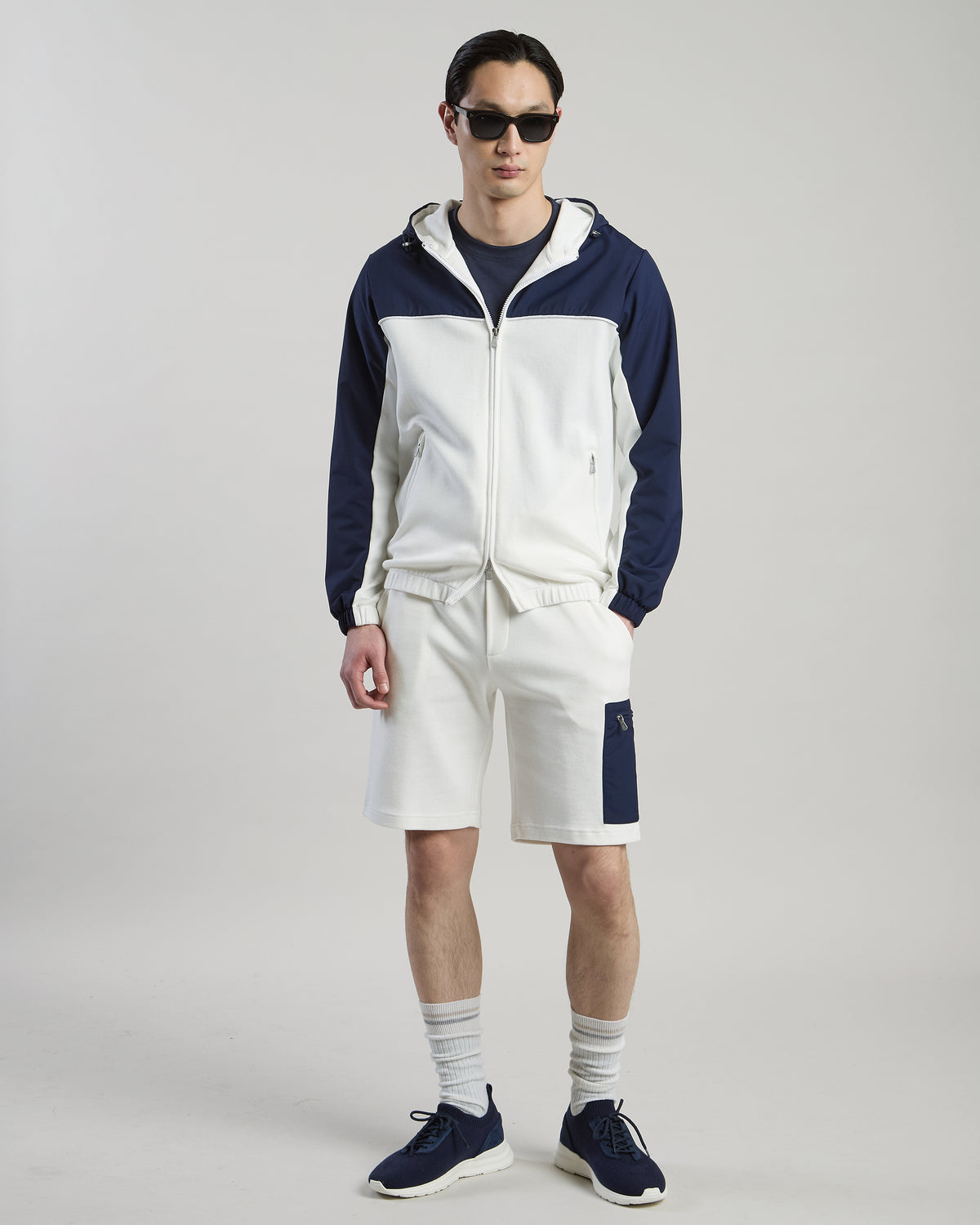 FELPA FULL ZIP BIMATERICA/ GIZA COTTON E NYLON - 4