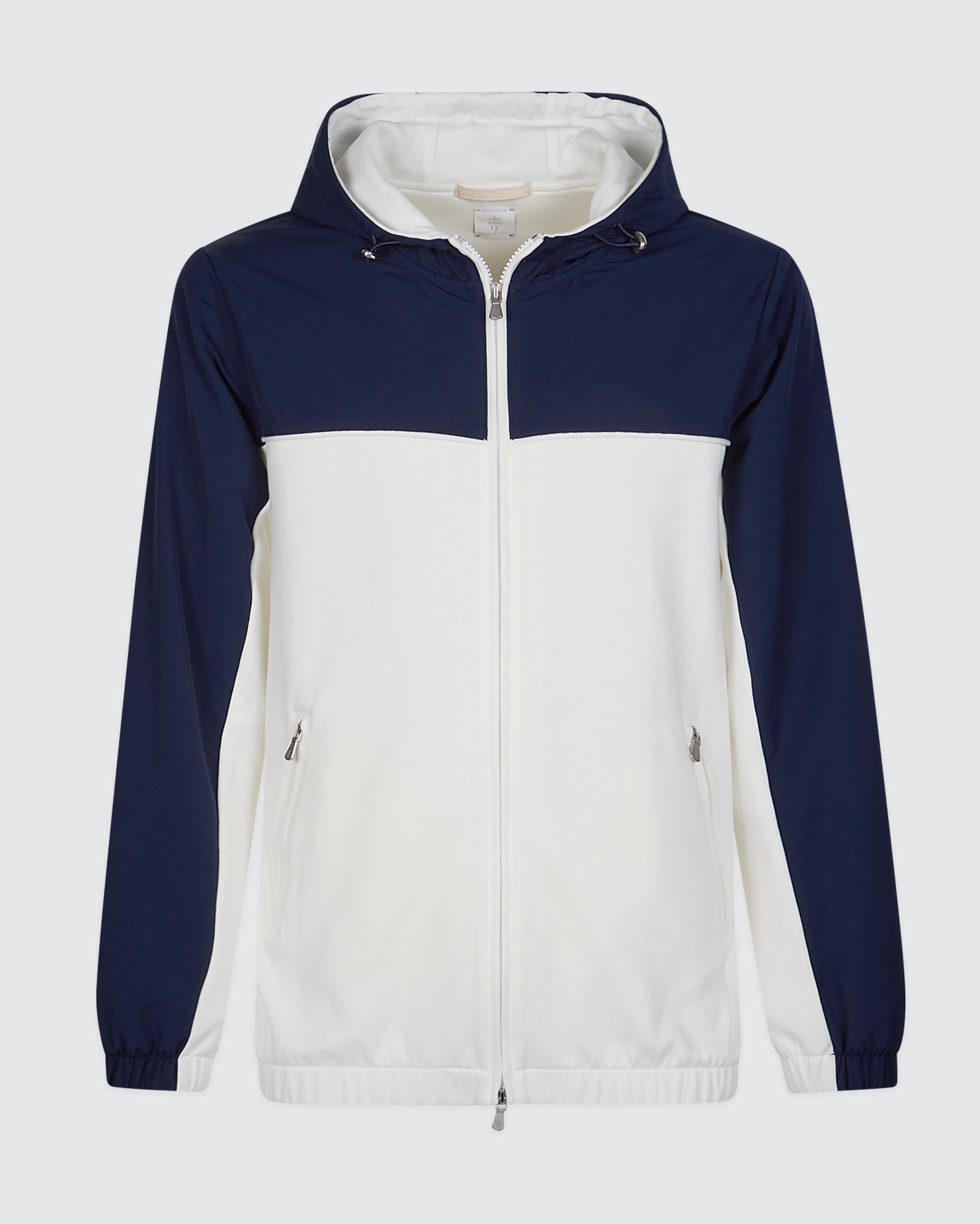 FELPA FULL ZIP BIMATERICA/ GIZA COTTON E NYLON
