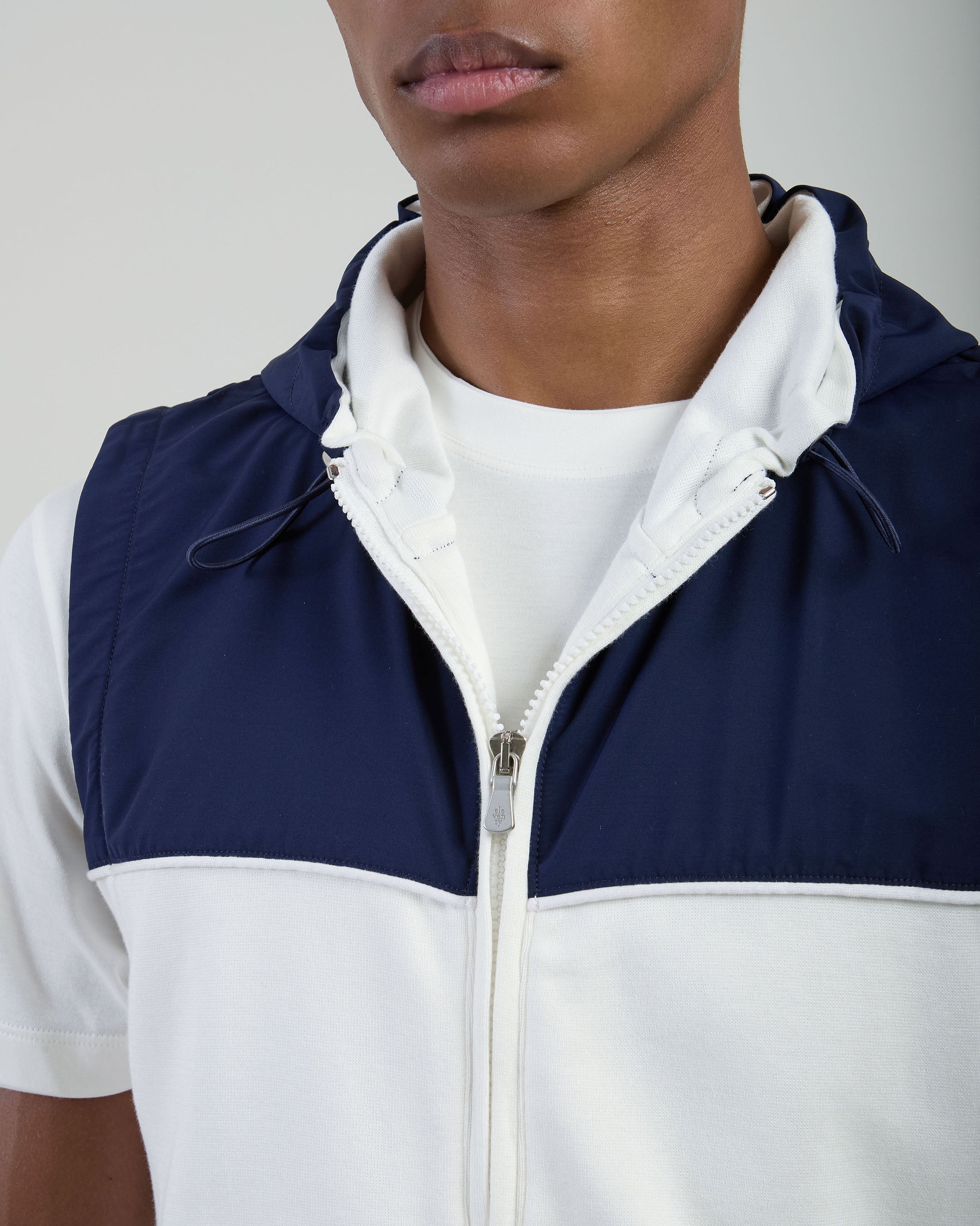 FELPA FULL ZIP BIMATERICA/ GIZA COTTON E NYLON
