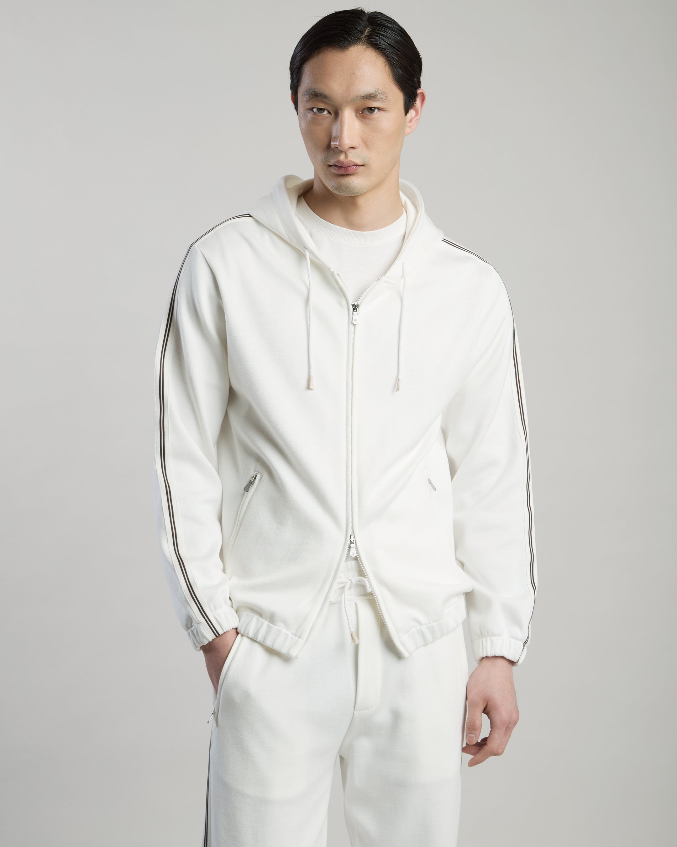 GIZA COTTON FULL-ZIP SWEATSHIRT