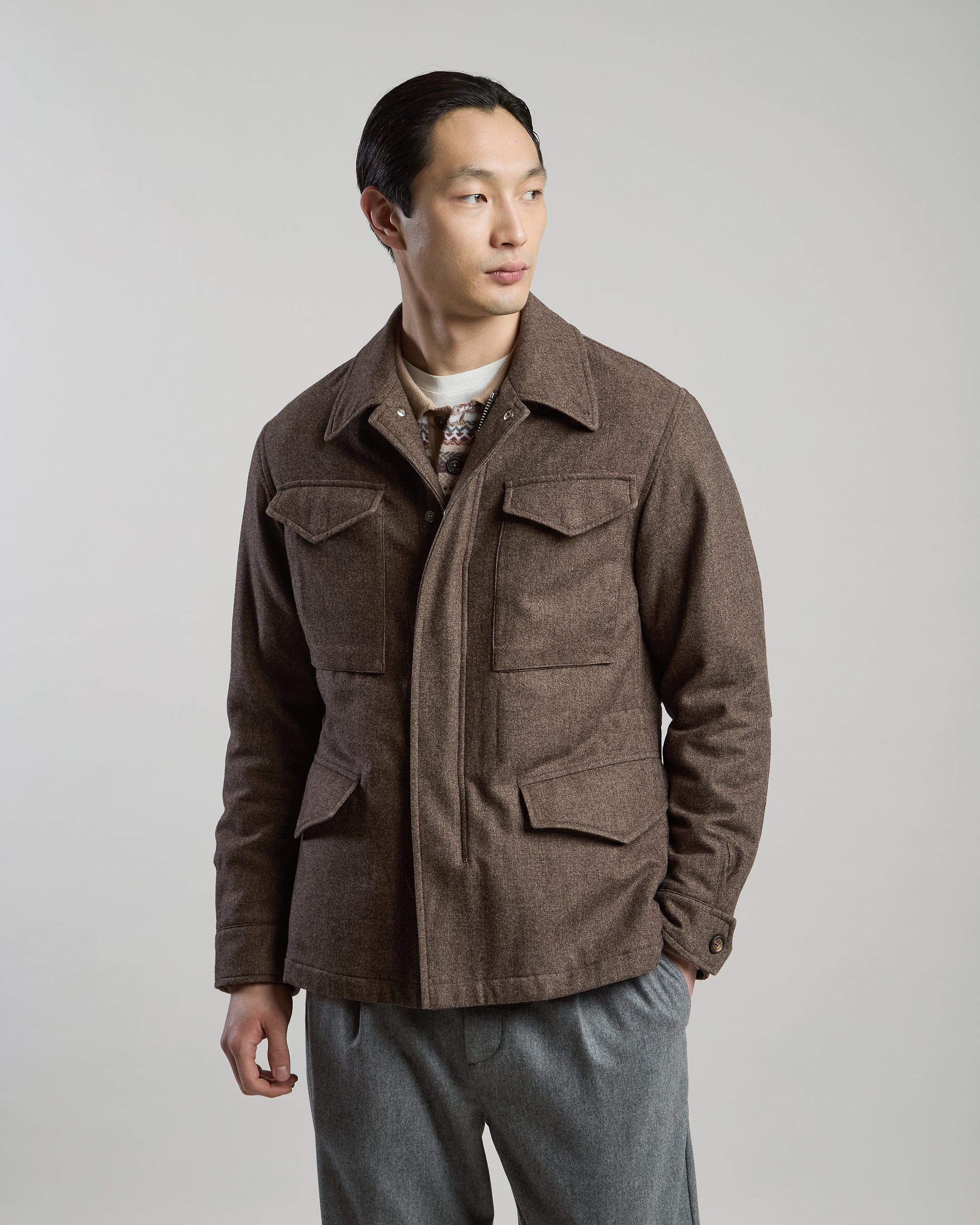 GIACCA SAHARIANA LANA COTONE CASHMERE