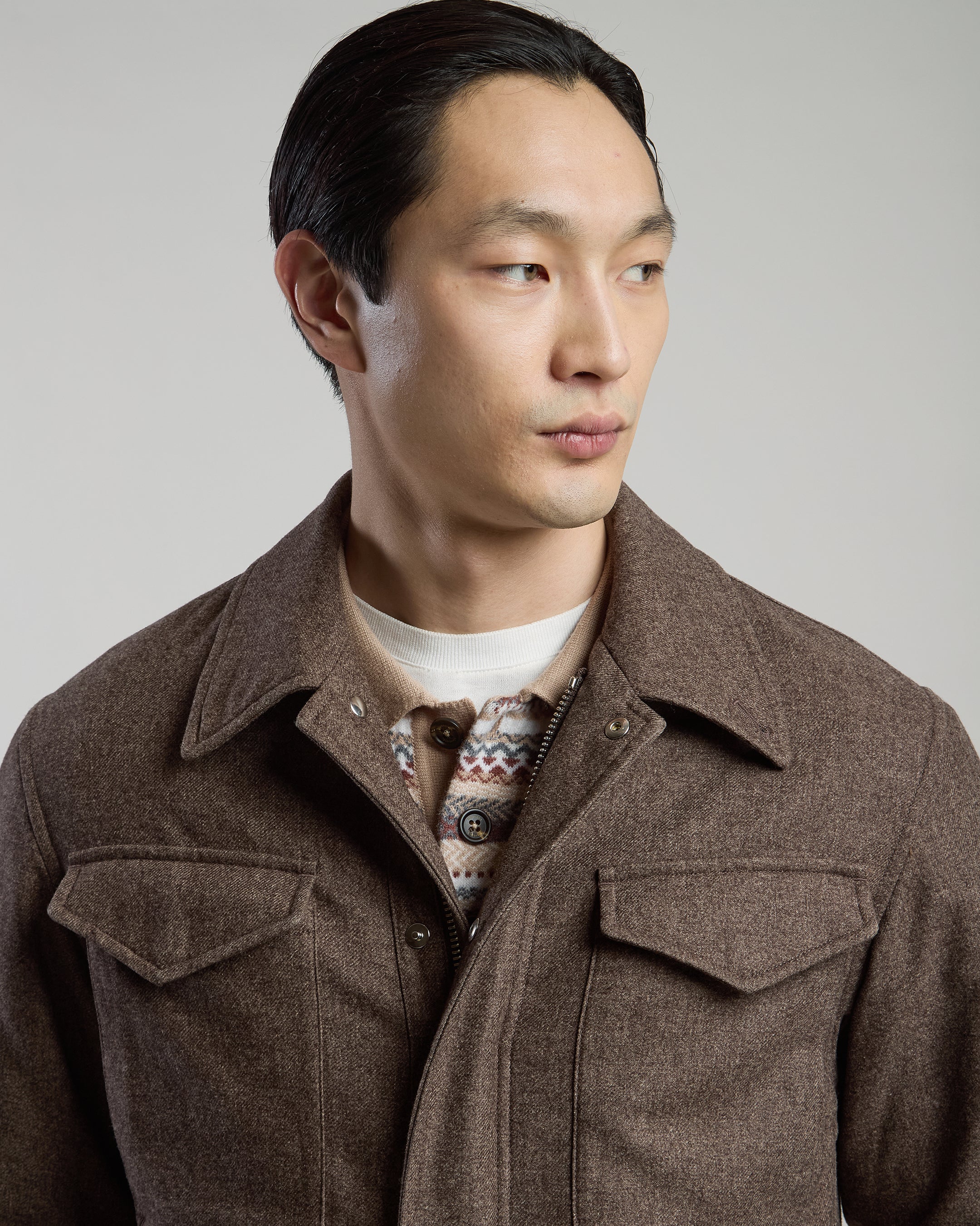 GIACCA SAHARIANA LANA COTONE CASHMERE