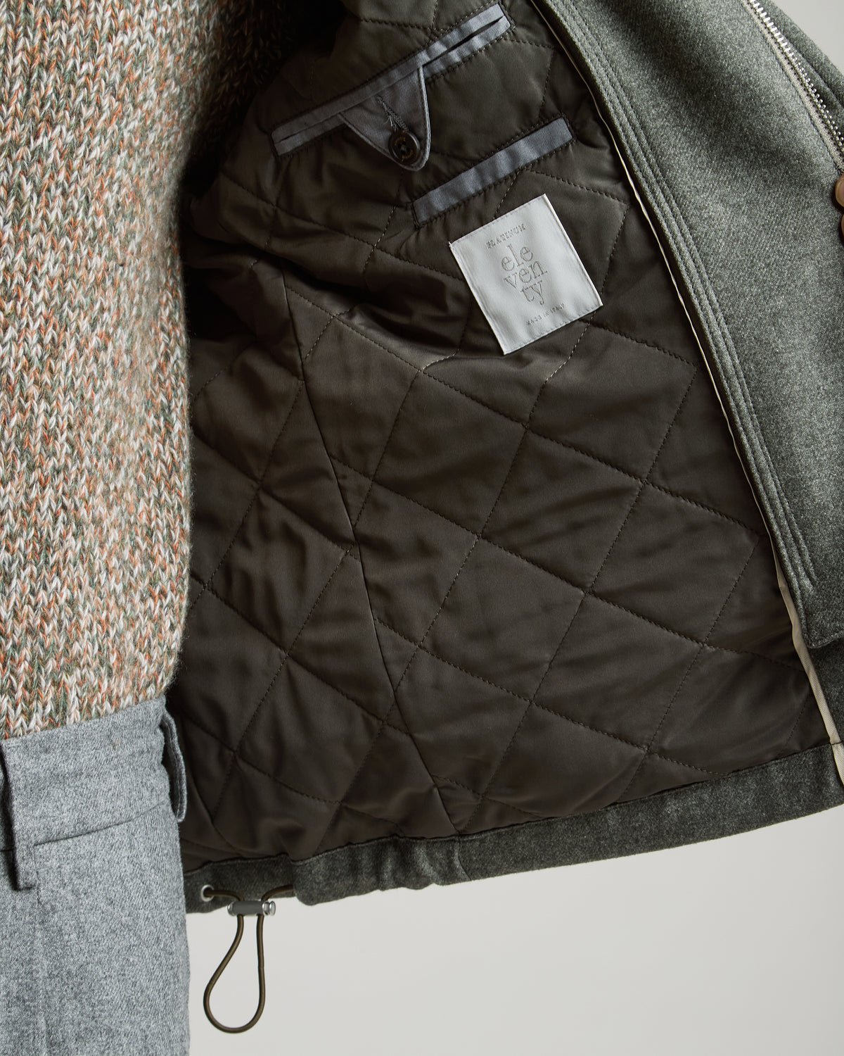 GIACCA CON PETTORINA LANA COTONE CASHMERE