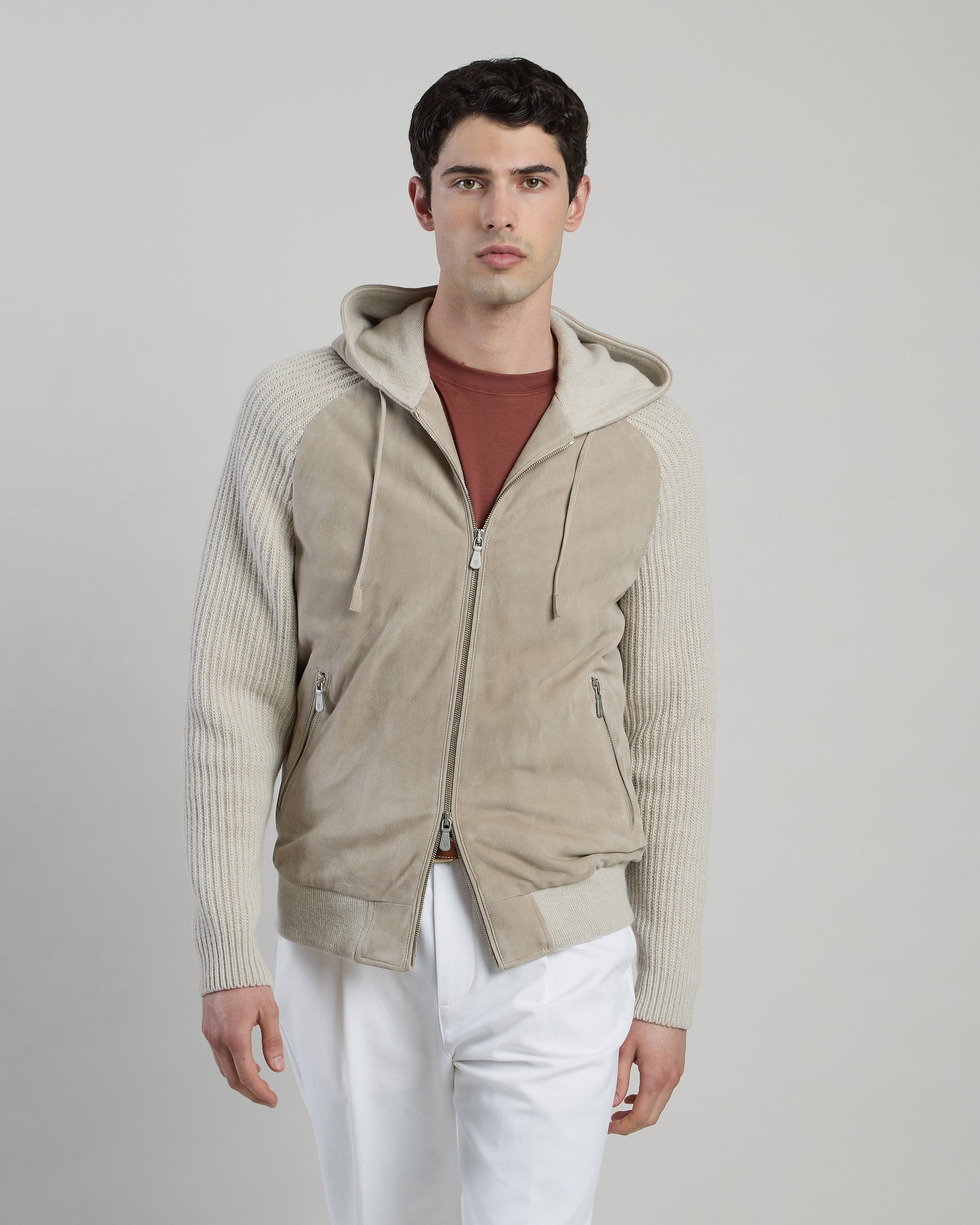 GIUBBINO SUEDE E MAGLIA - 1