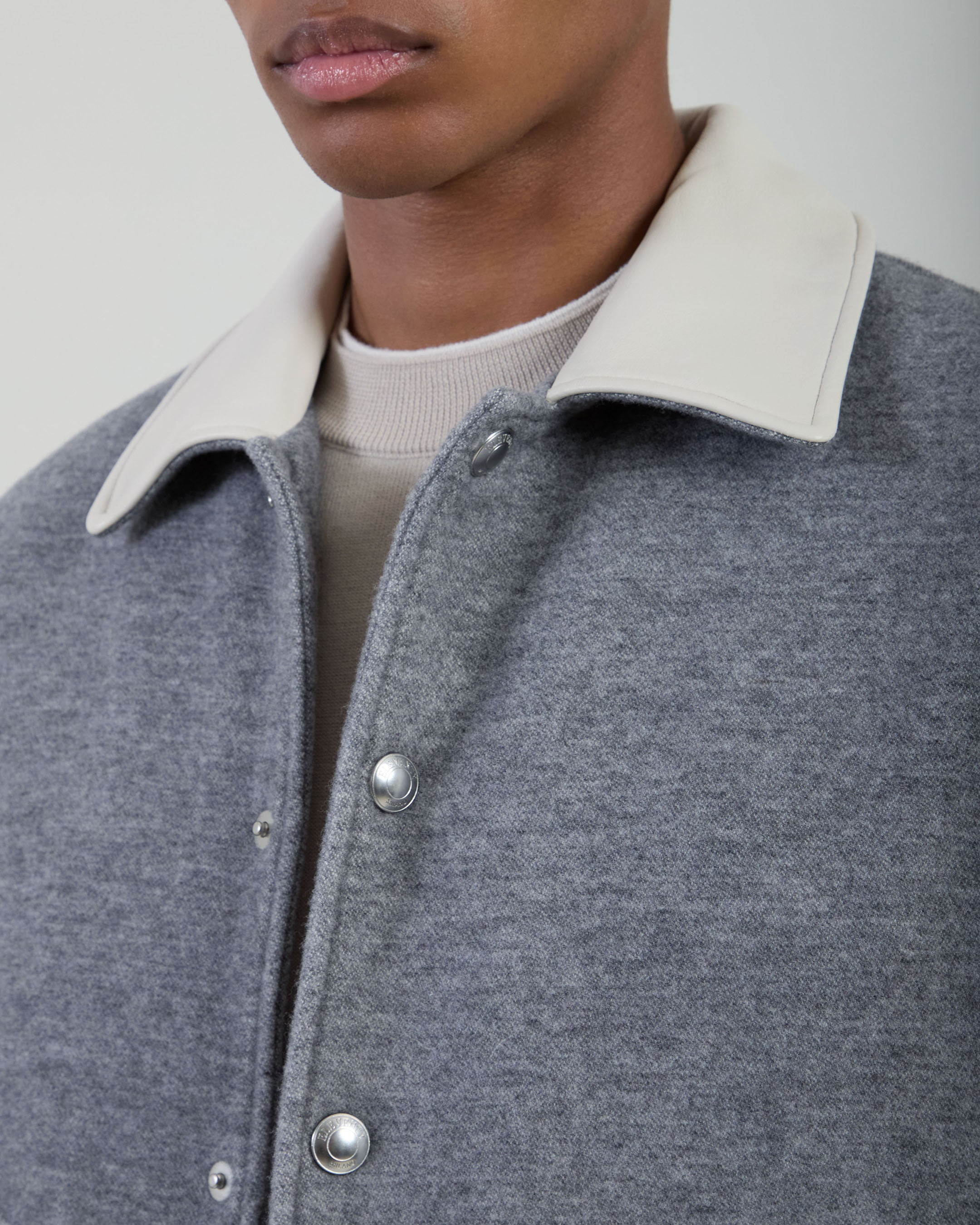 BOMBER BIMATERICO LANA COTONE CASHMERE E NAPPA - 3