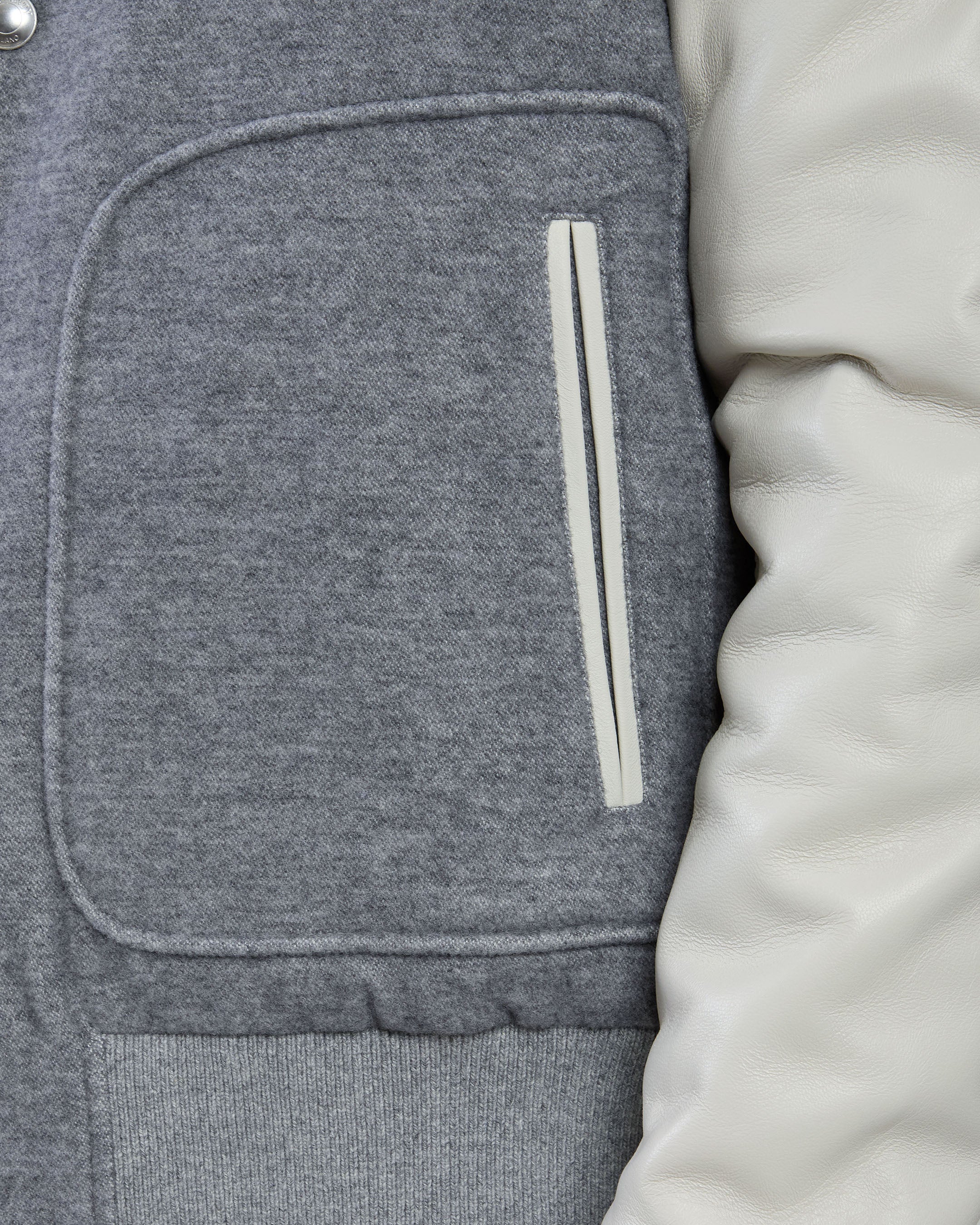 BOMBER BIMATERICO LANA COTONE CASHMERE E NAPPA - 6