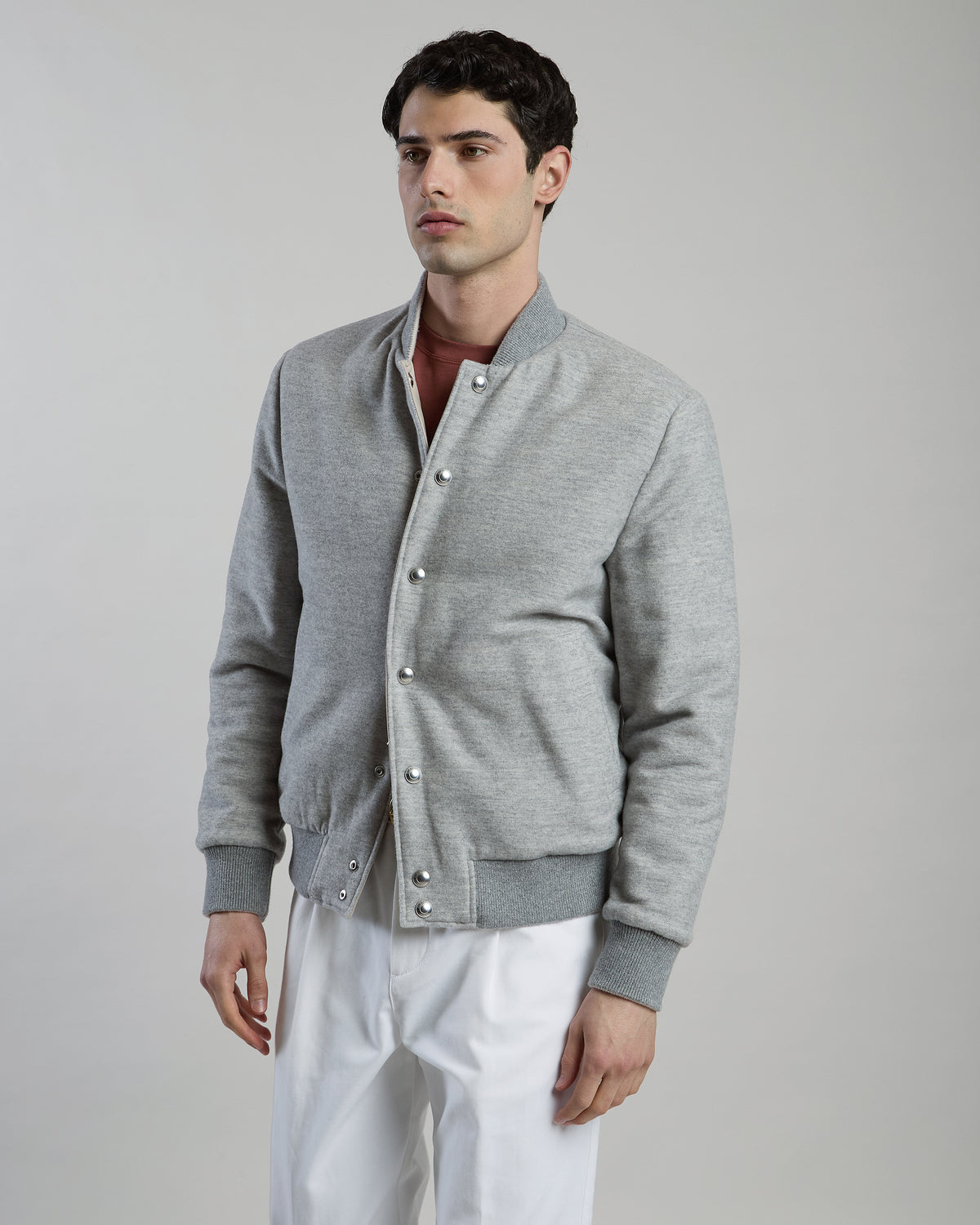 BOMBER REVERSIBILE LANA NYLON COTONE E CASHMERE - 1