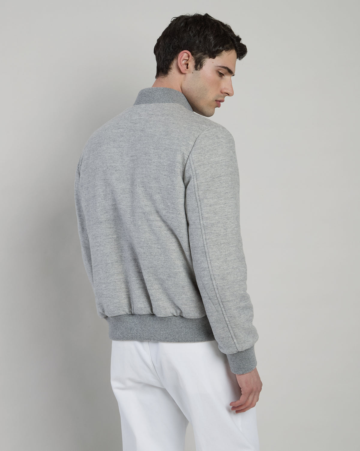 BOMBER REVERSIBILE LANA NYLON COTONE E CASHMERE - 2