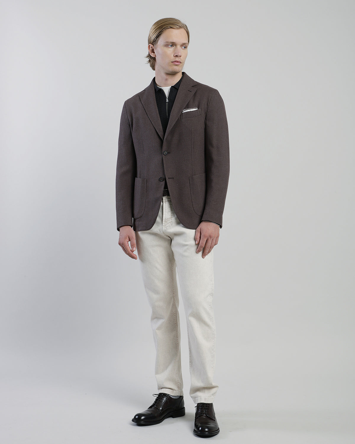 SINGLE-BREASTED SILK CASHMERE JACKET - 7