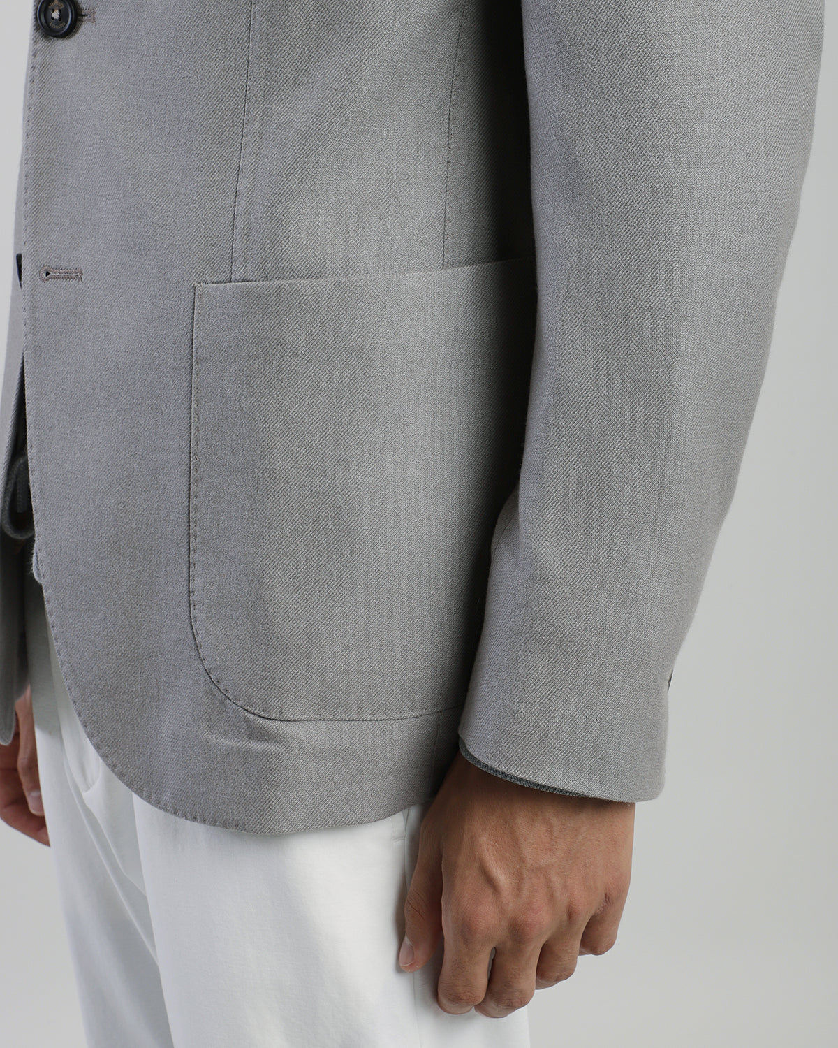 SINGLE-BREASTED SILK CASHMERE JACKET - 17