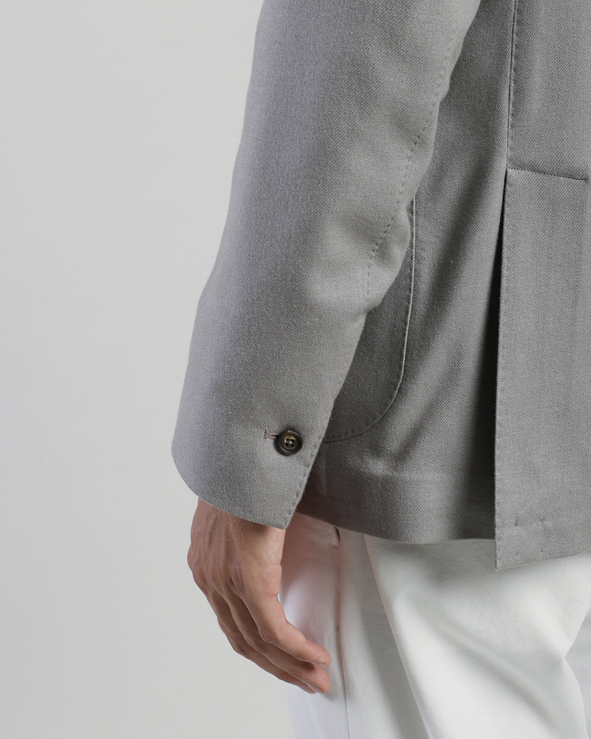 SINGLE-BREASTED SILK CASHMERE JACKET