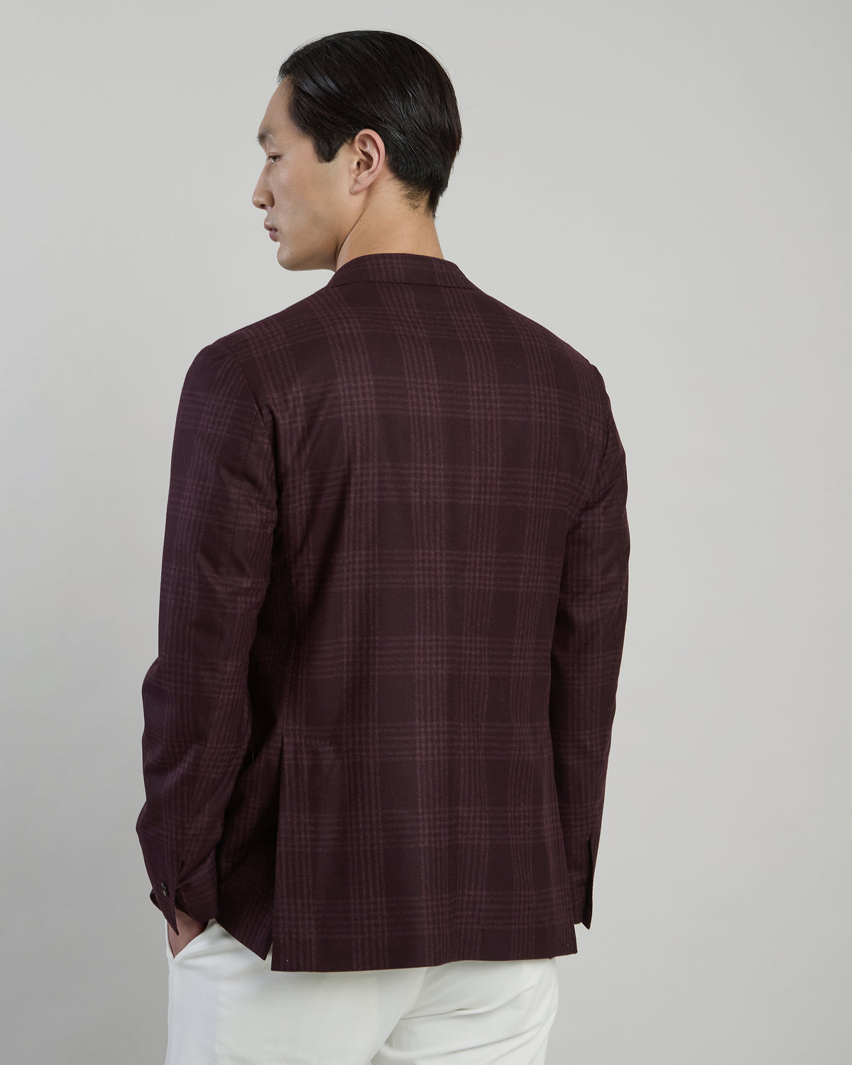 SINGLE-BREASTED WOOL SILK CASHMERE JACKET - 2