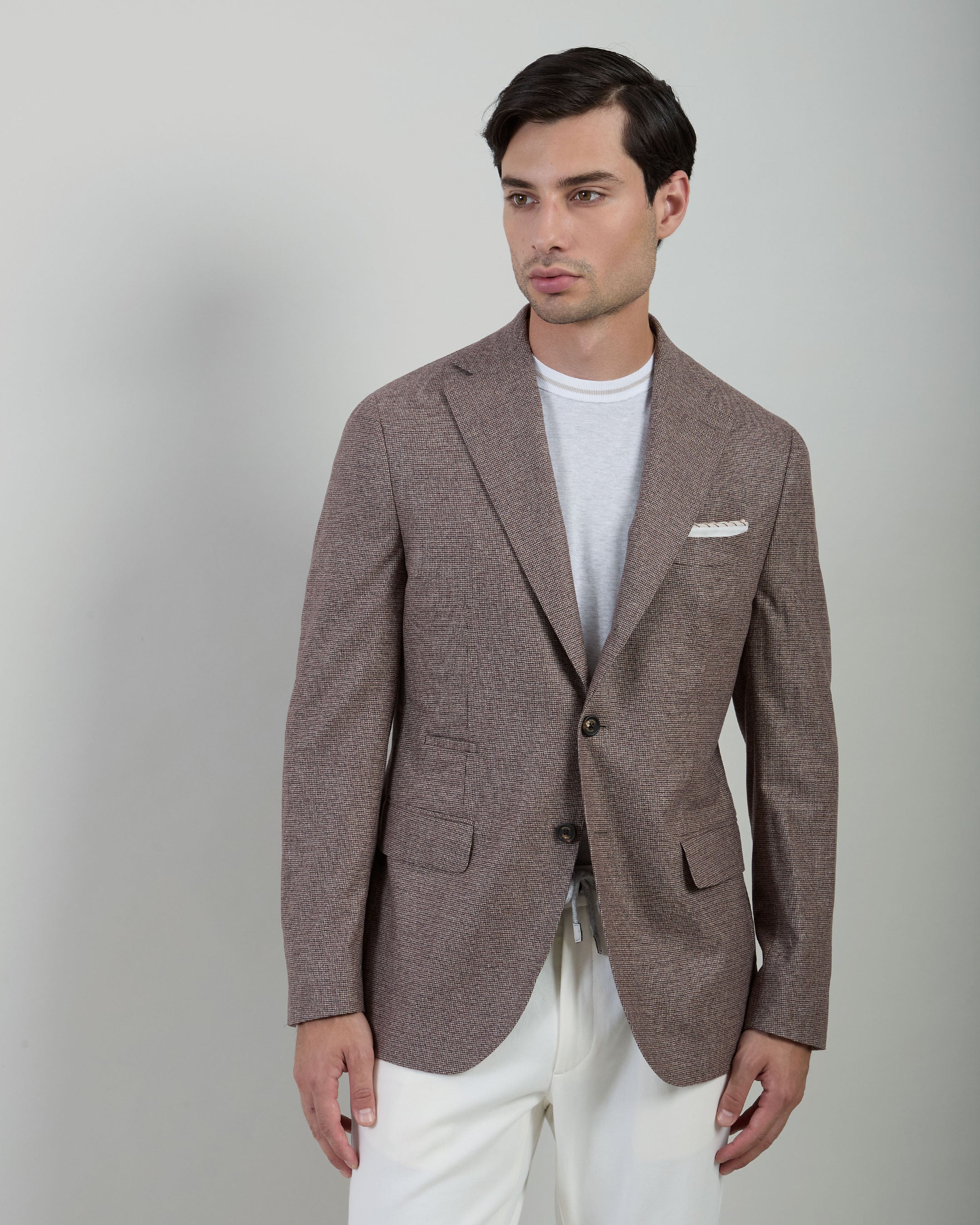 GIACCA MONOPETTO LANA SETA CASHMERE - 1