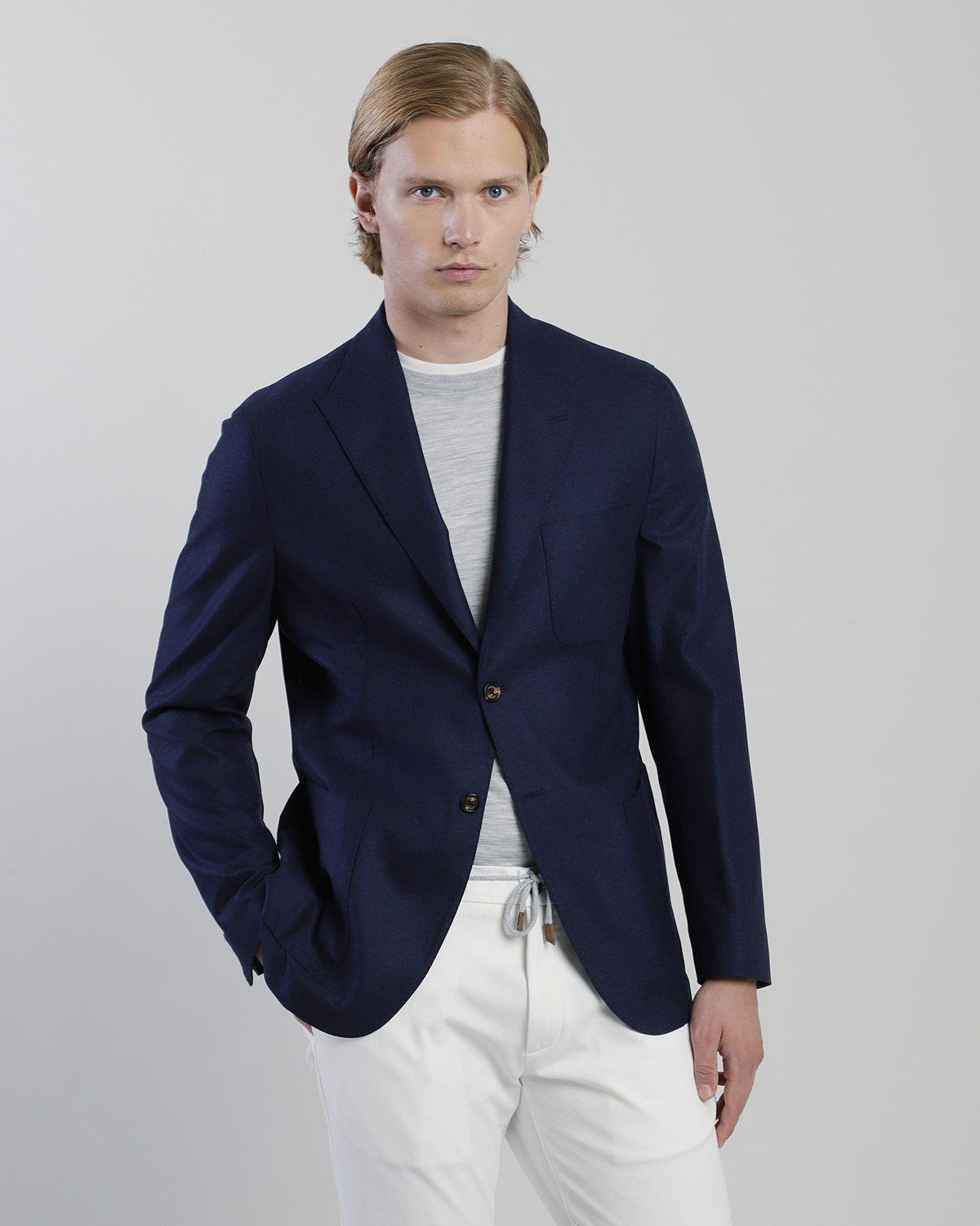 GIACCA MONOPETTO LANA SETA CASHMERE