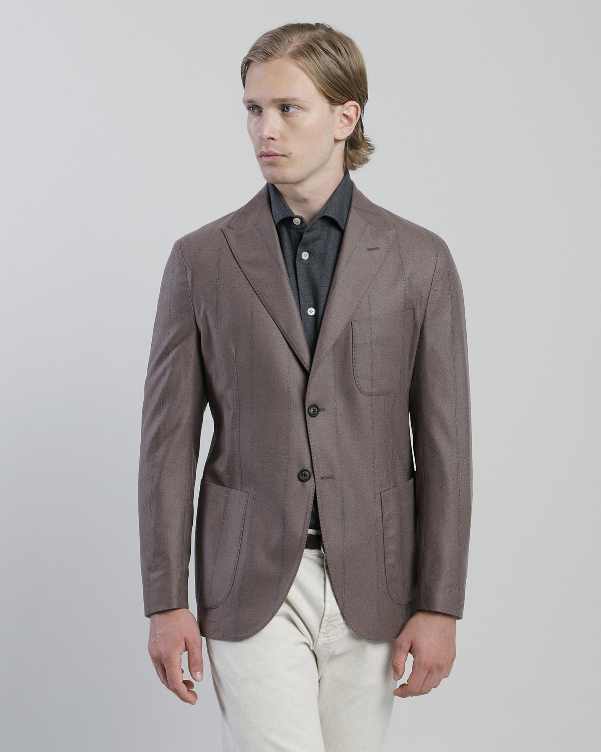 GIACCA MONOPETTO LANA SETA CASHMERE