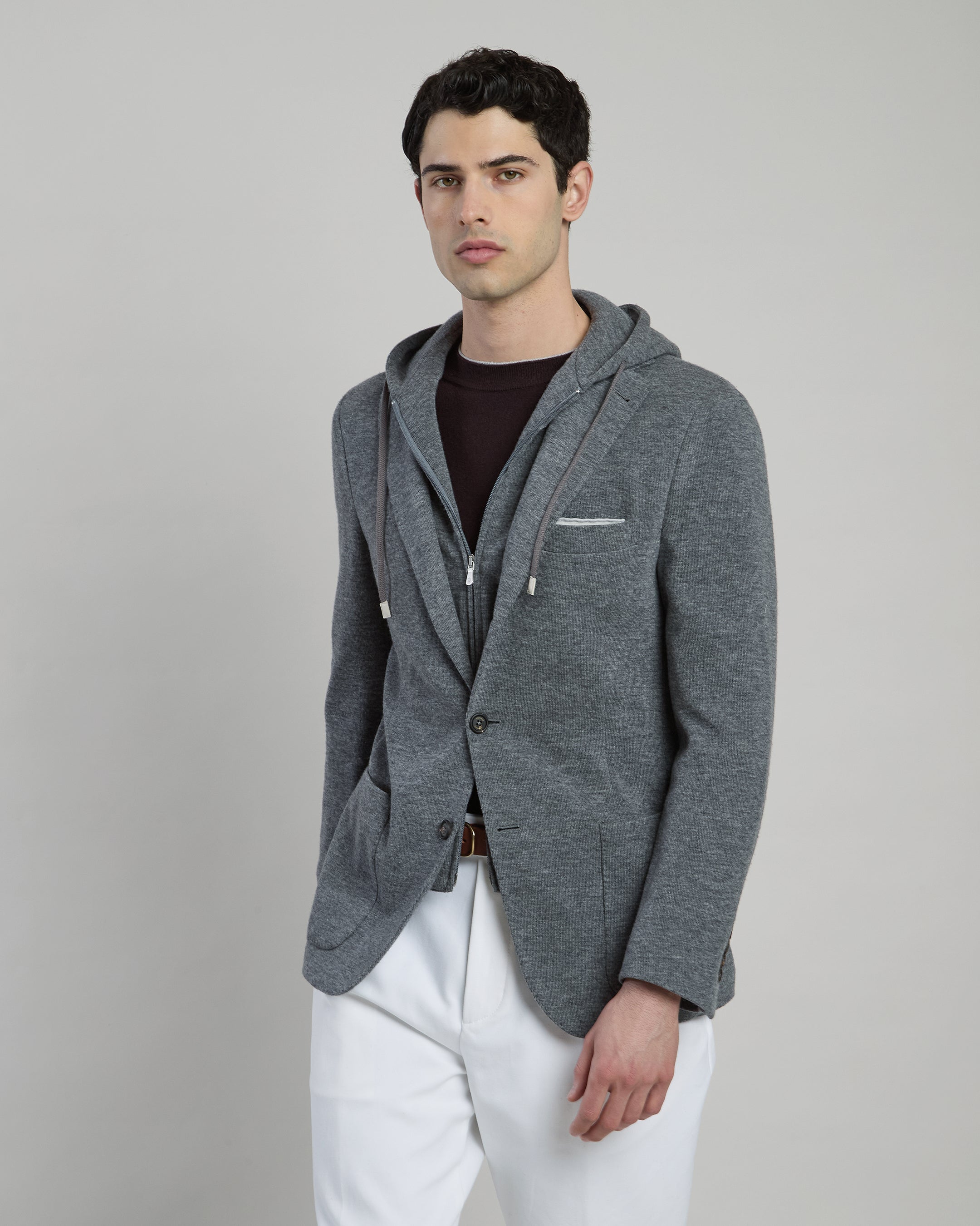 GIACCA CON PETTORINA LANA COTONE CASHMERE