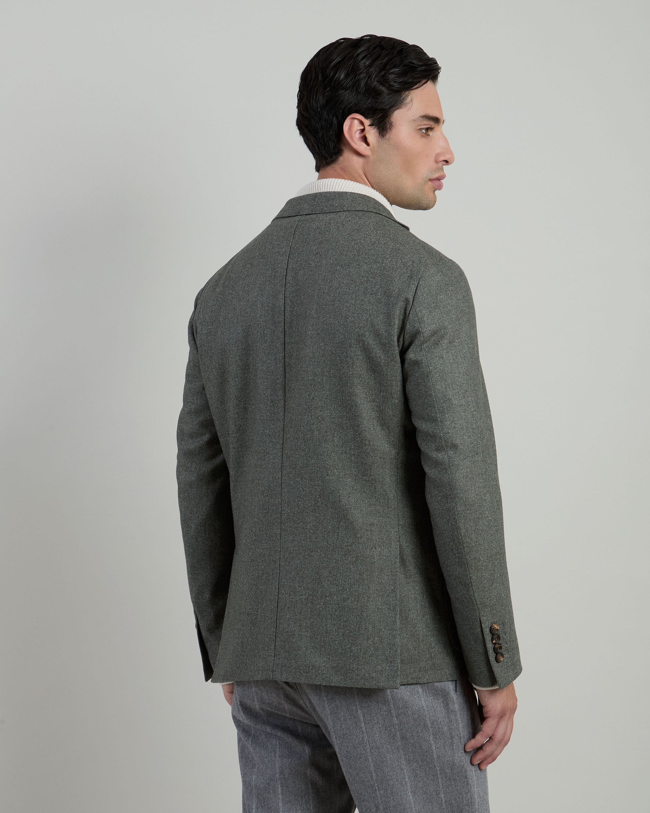 GIACCA MONOPETTO LANA COTONE CASHMERE