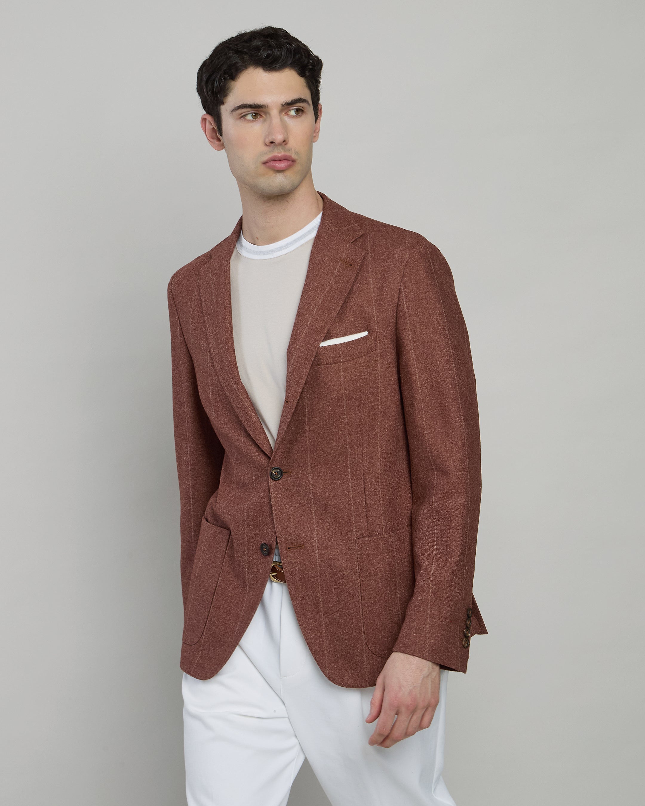 GIACCA MONOPETTO LANA COTONE CASHMERE