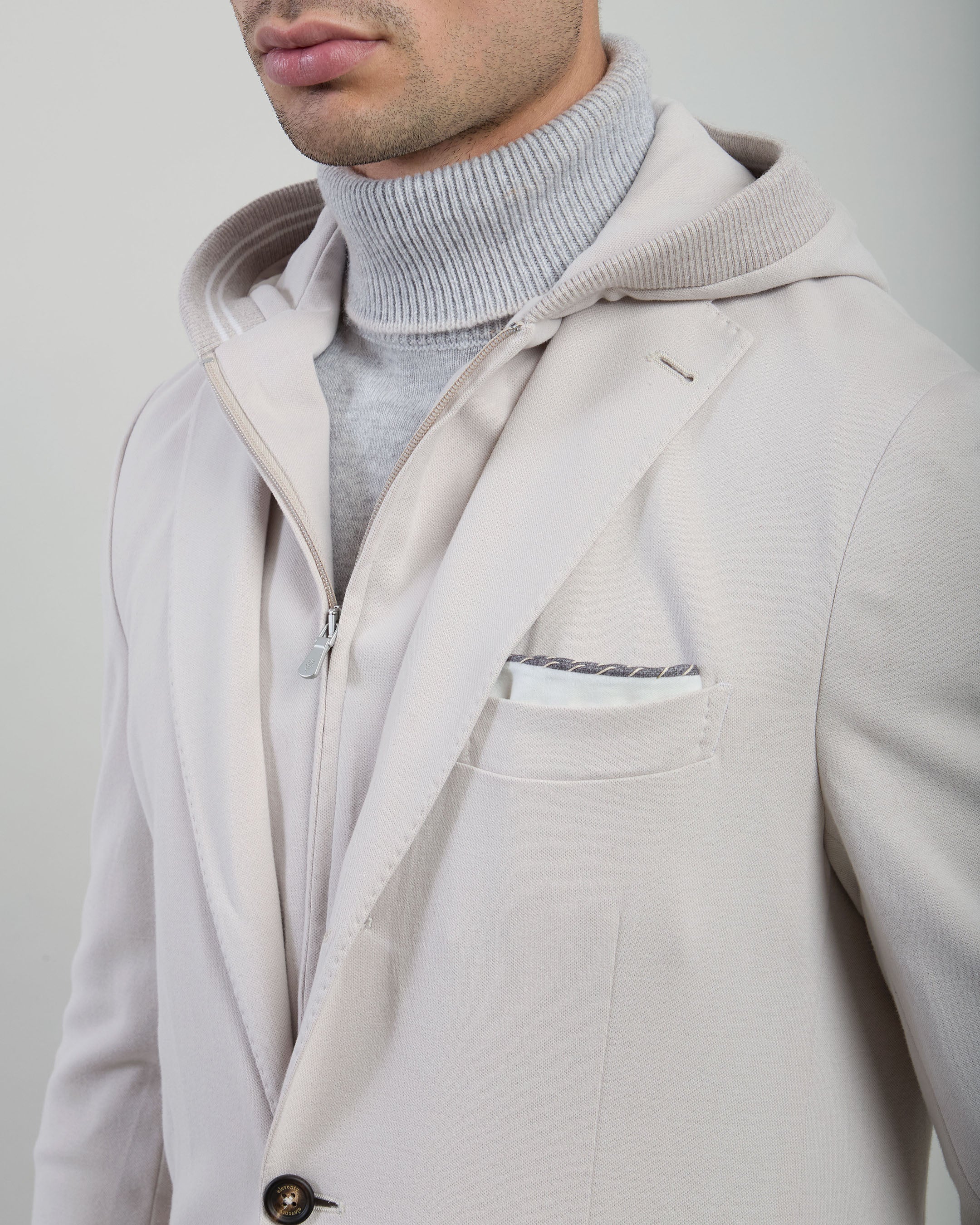 COTTON JACKET WITH BIB FRONT - 8