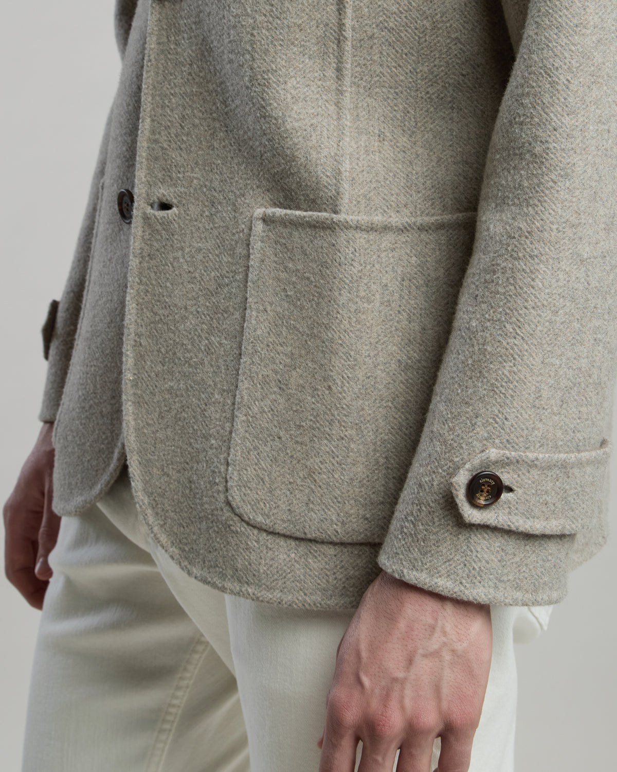 GIACCA REVERSIBILE LANA CASHMERE SPINA - 4