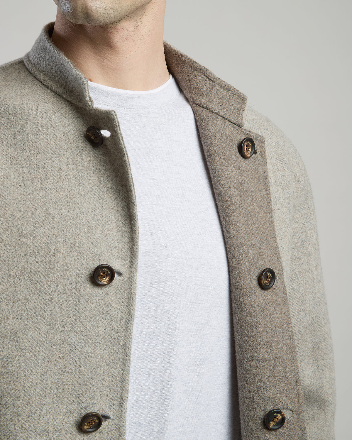 GIACCA REVERSIBILE LANA CASHMERE SPINA - 5