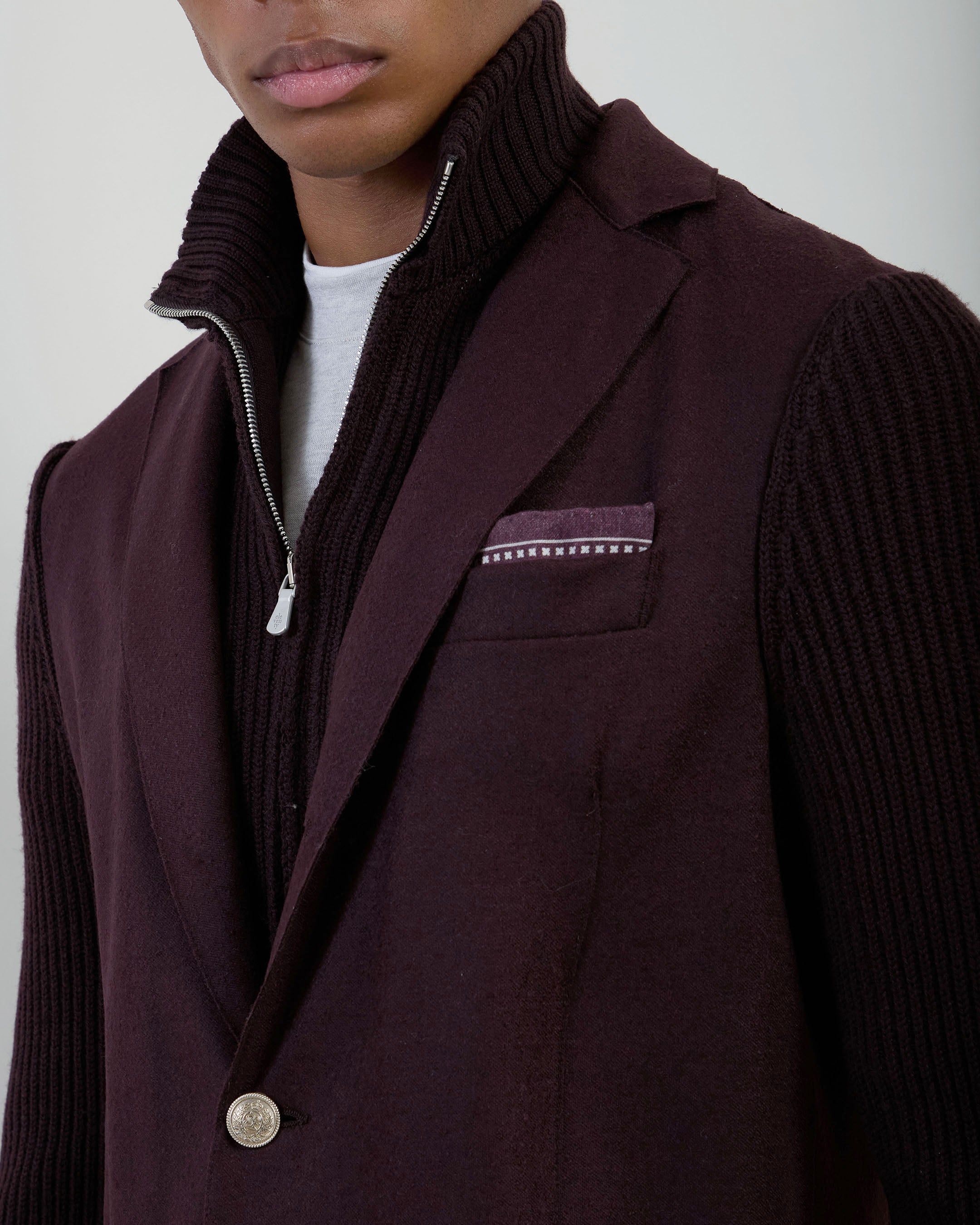 WOOL JACKET WITH BIB FRONT - 3