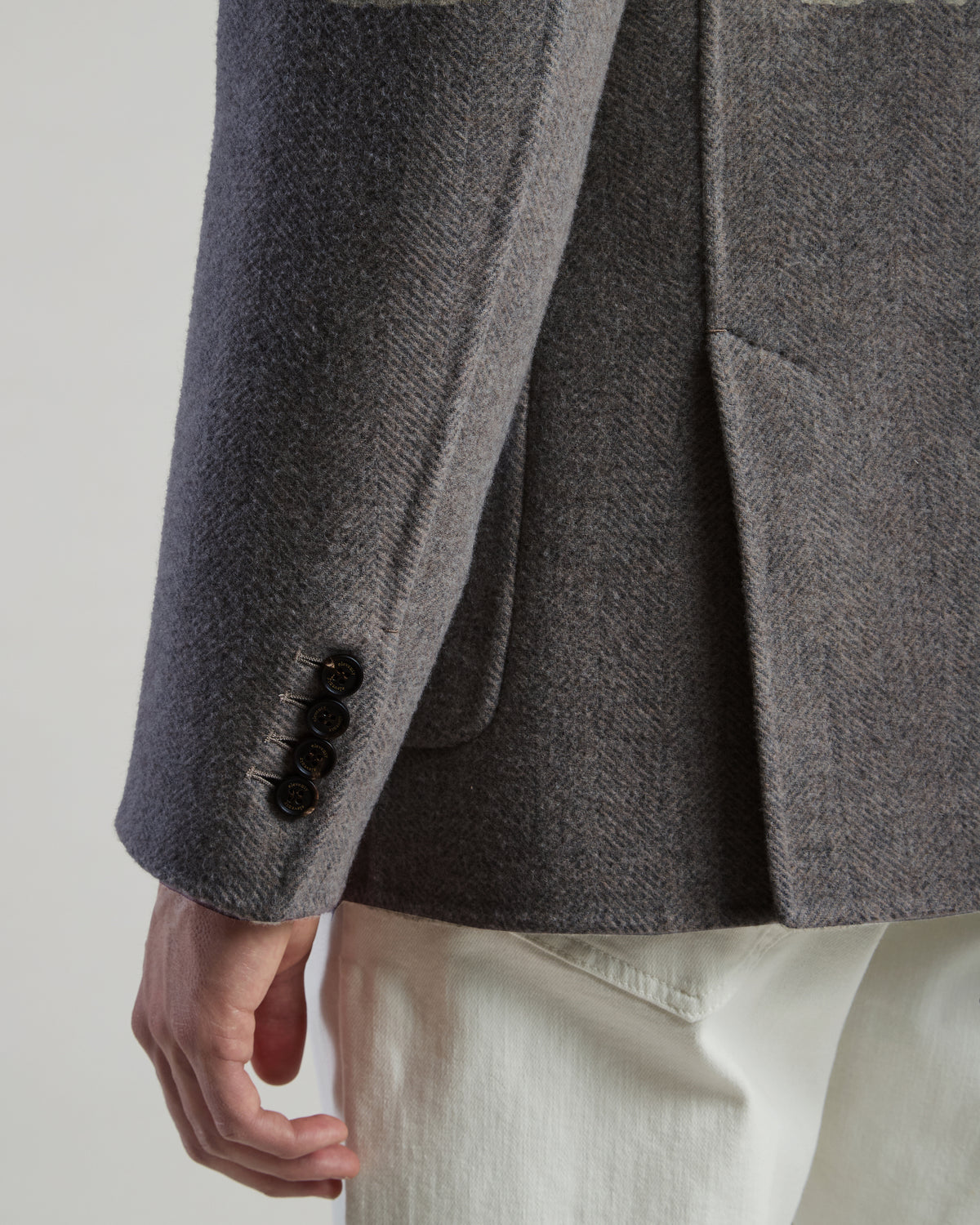 GIACCA MONOPETTO LANA CASHMERE SPINA - 8