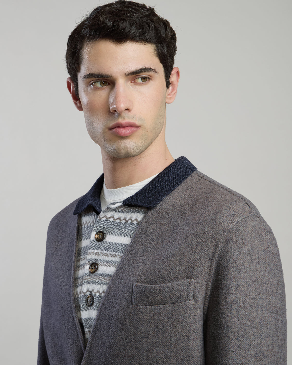 GIACCA MONOPETTO LANA CASHMERE SPINA