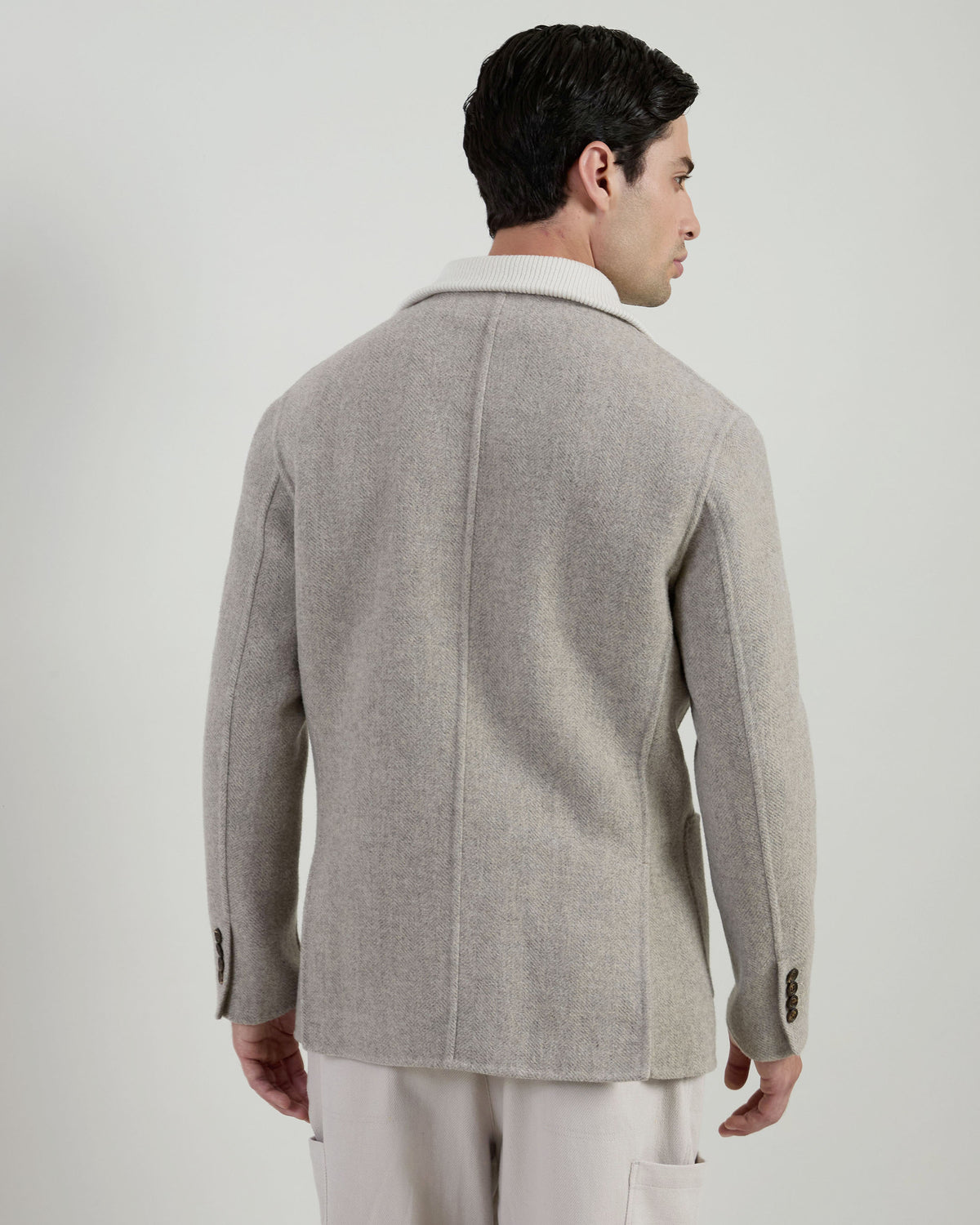 GIACCA MONOPETTO LANA CASHMERE SPINA