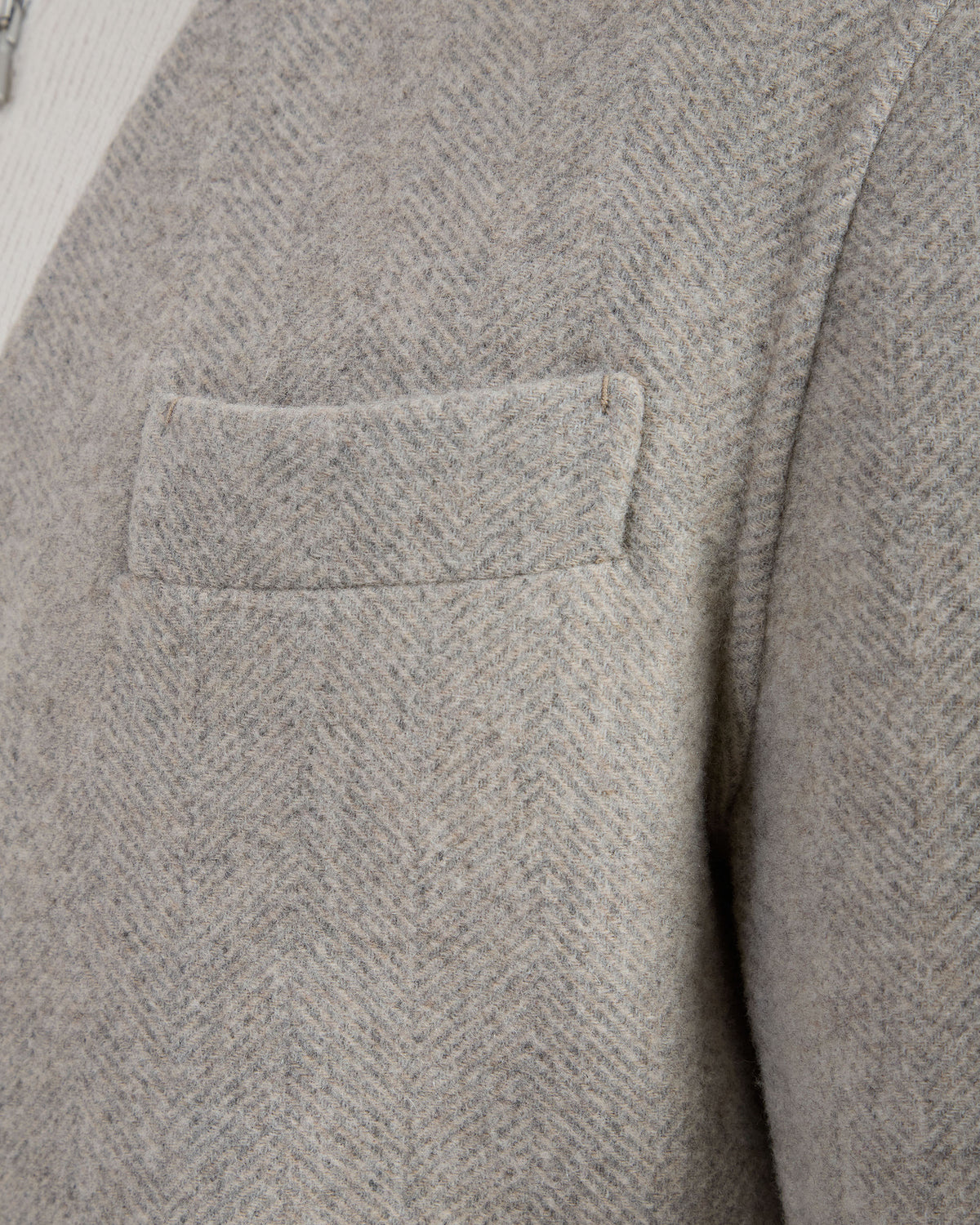 GIACCA MONOPETTO LANA CASHMERE SPINA - 4