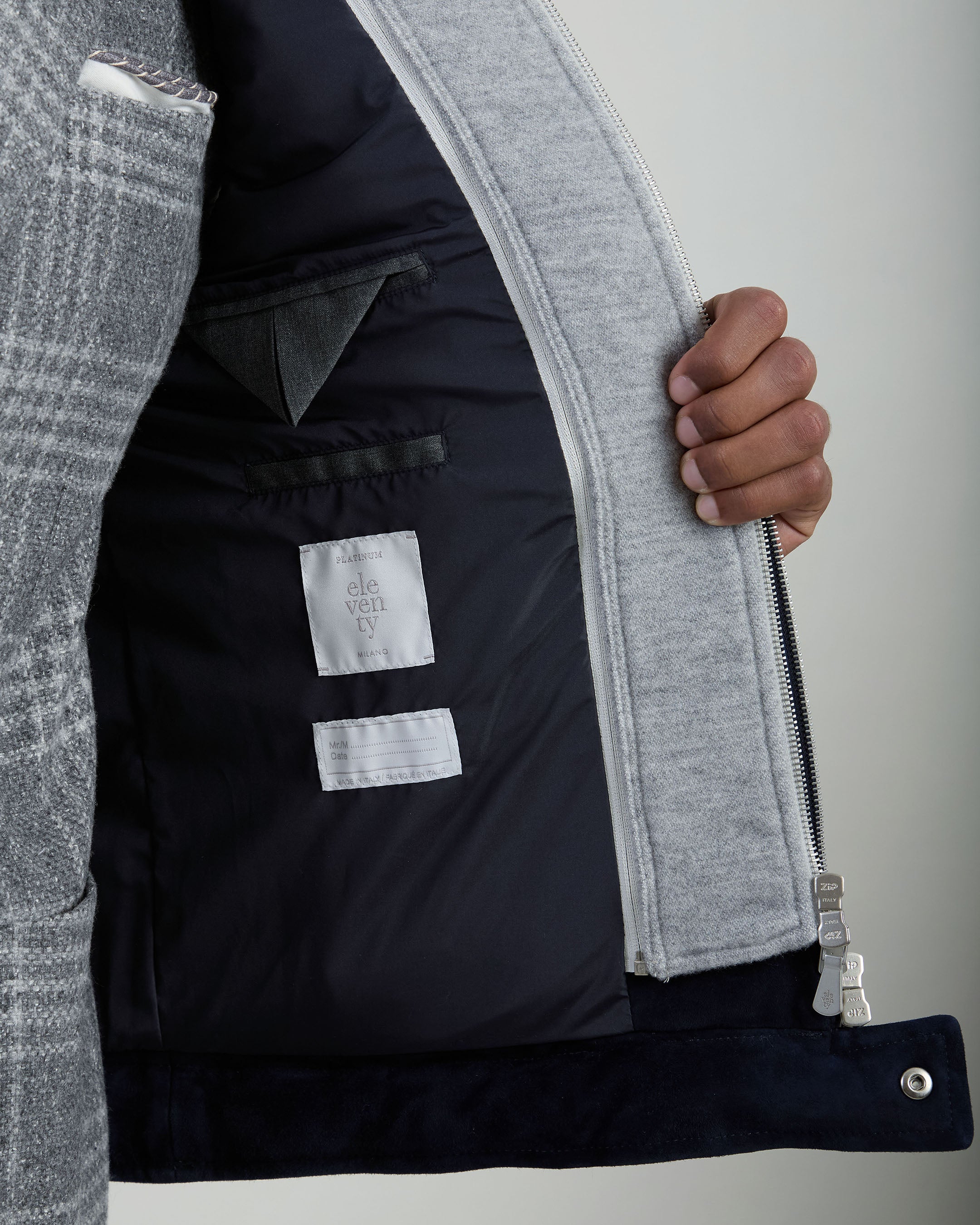 GILET BIMATERICO SUEDE E LANA COTONE - 11