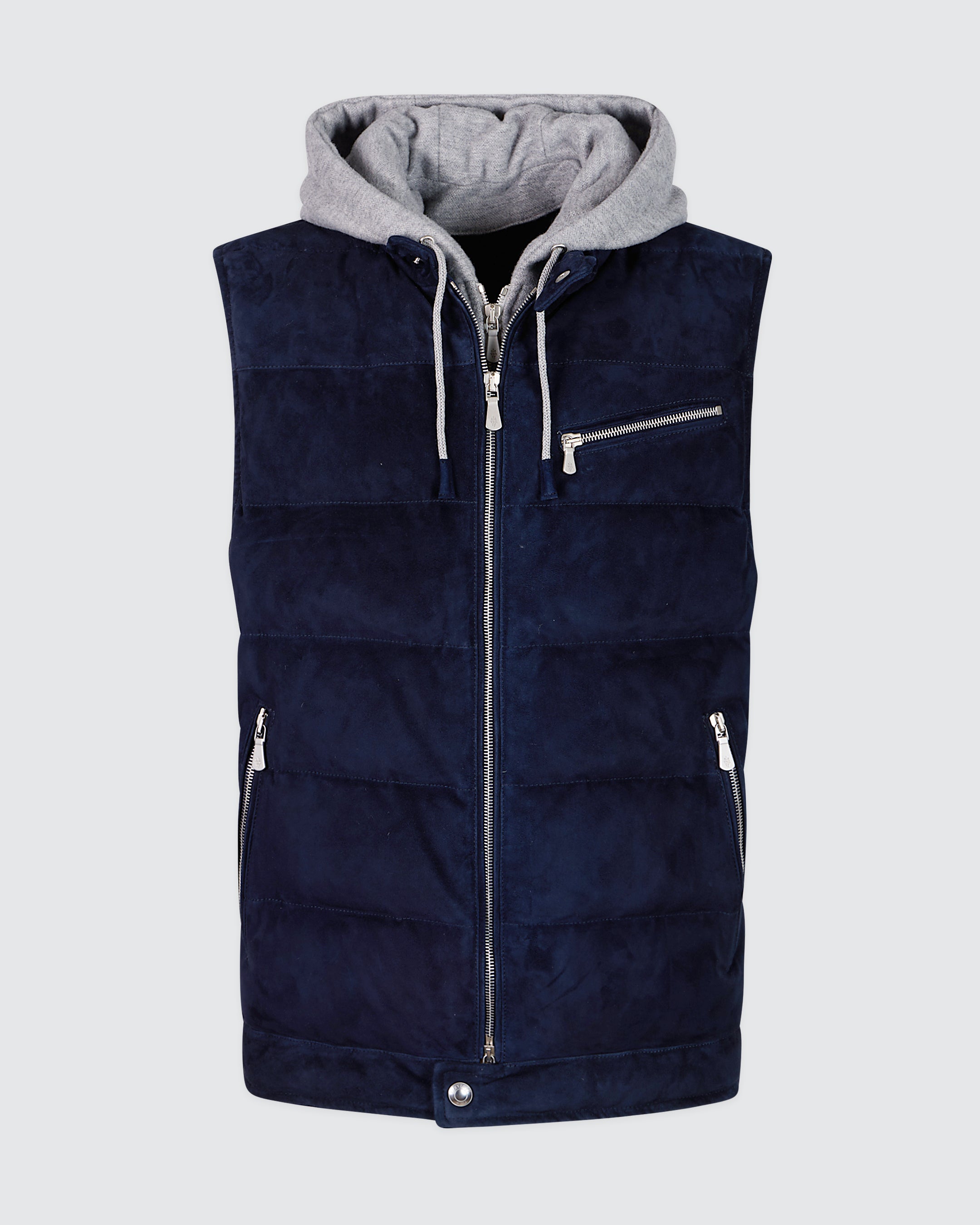 GILET BIMATERICO SUEDE E LANA COTONE